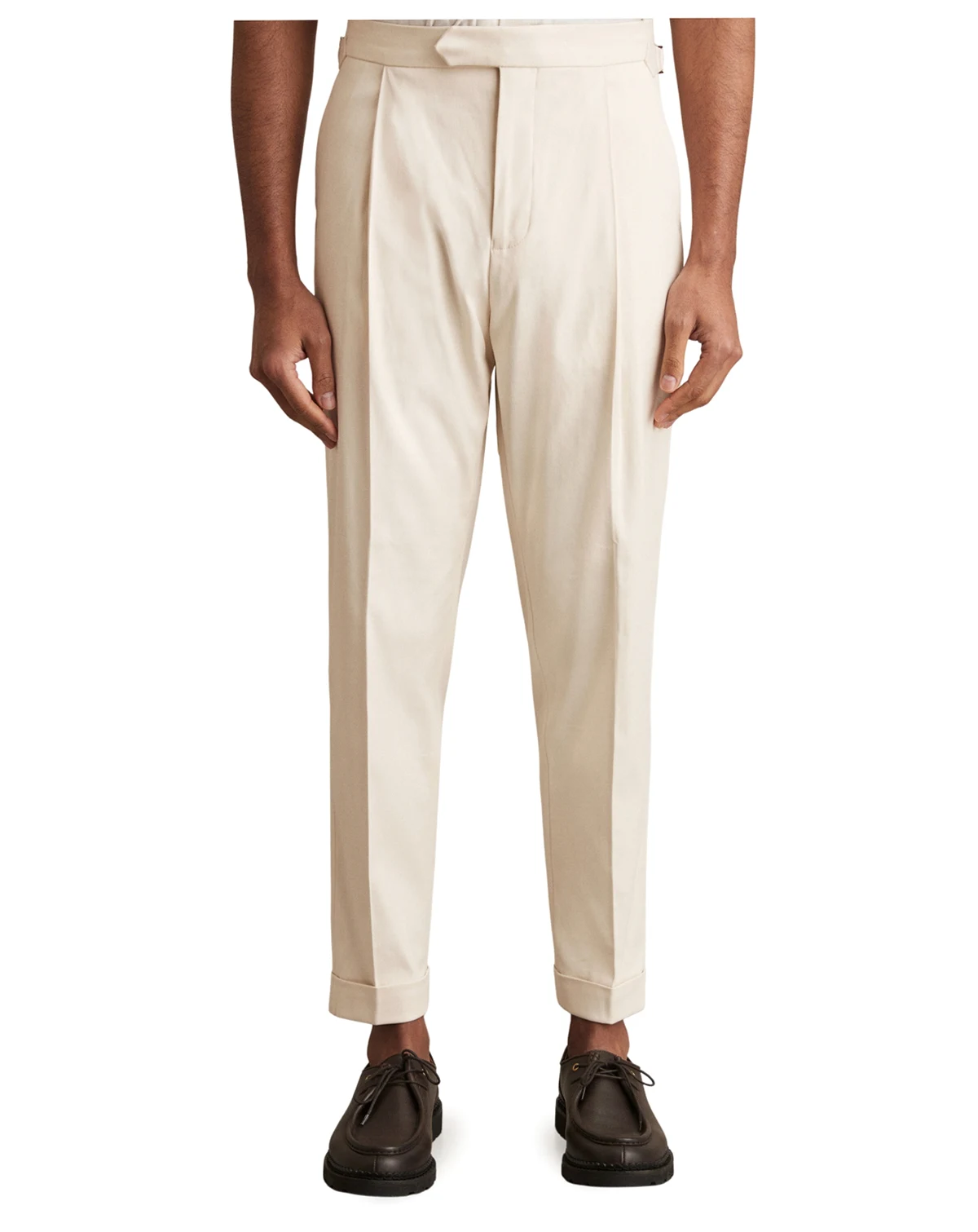 Men's Stretch-Cotton Tapered Pants