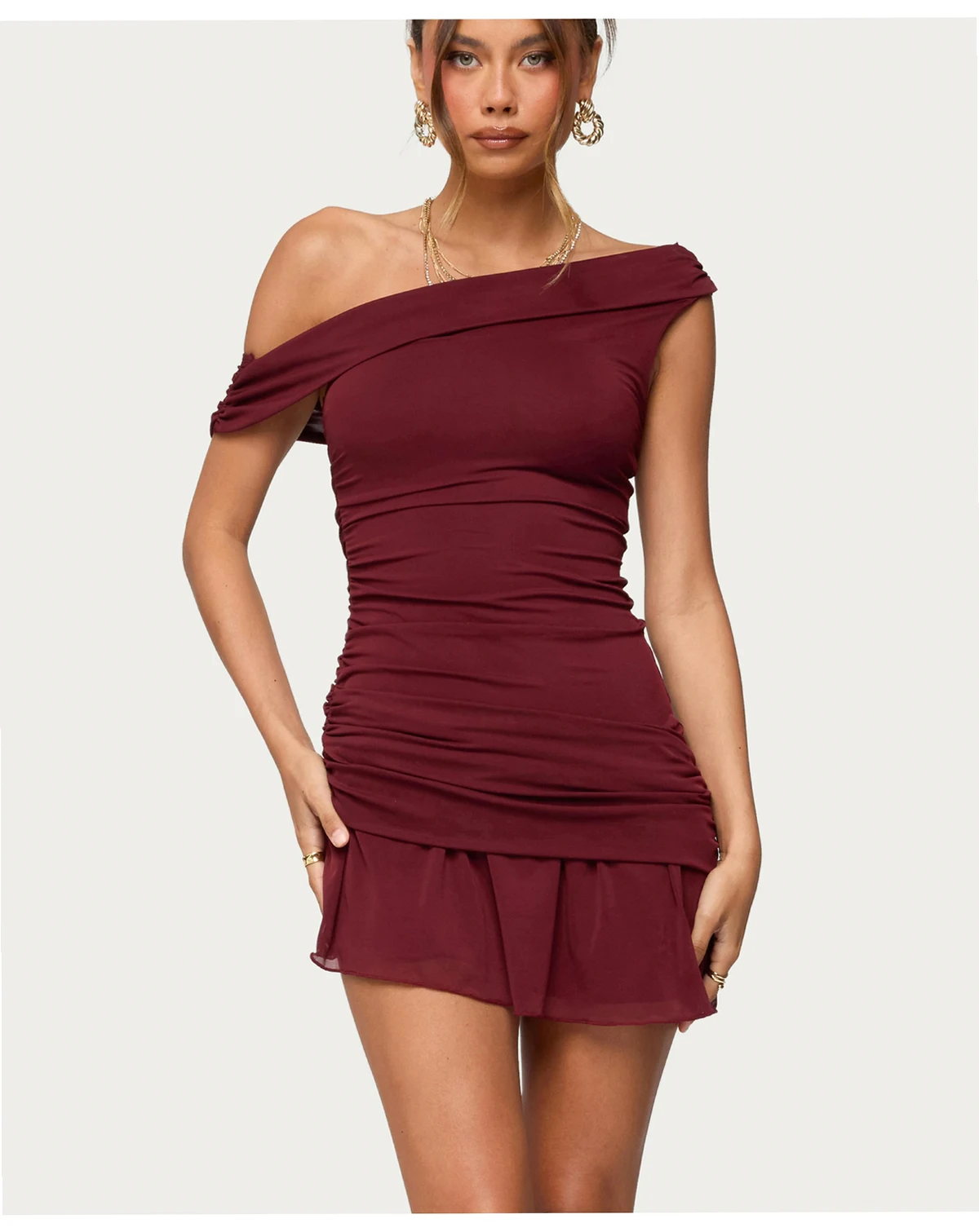 Women's Gesibelle Off Shoulder Mesh Mini Dress
