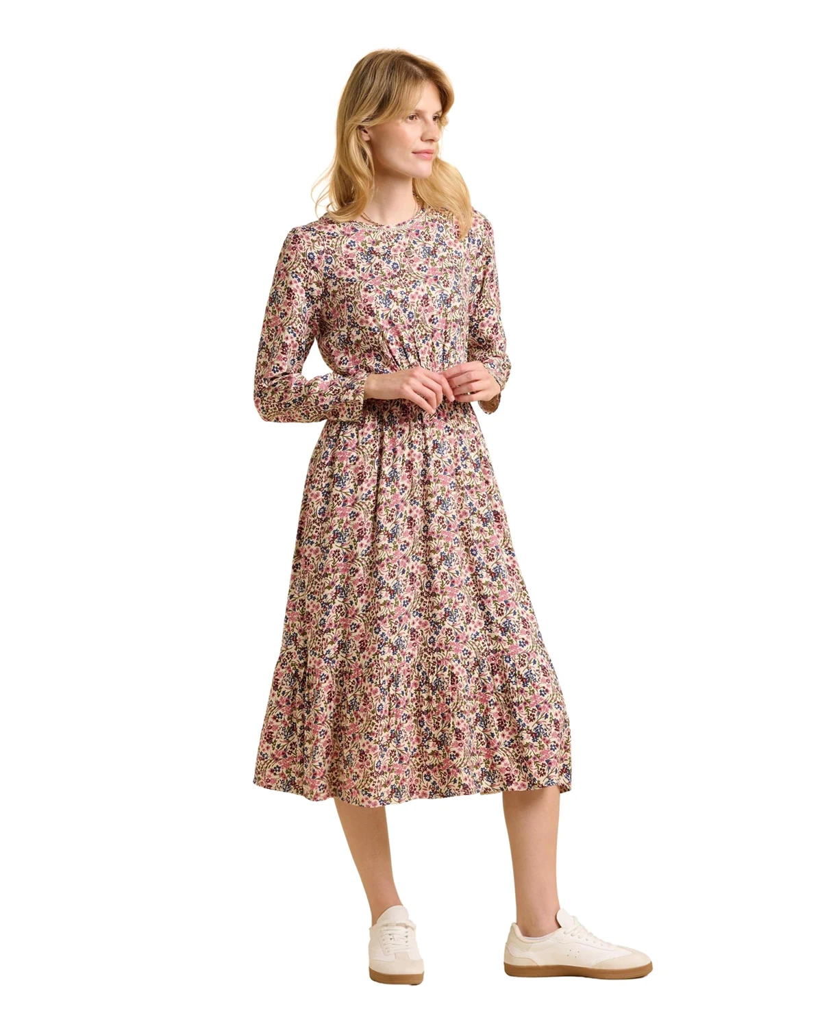 Women's Abloom Long Sleeve Floral Midi Dress