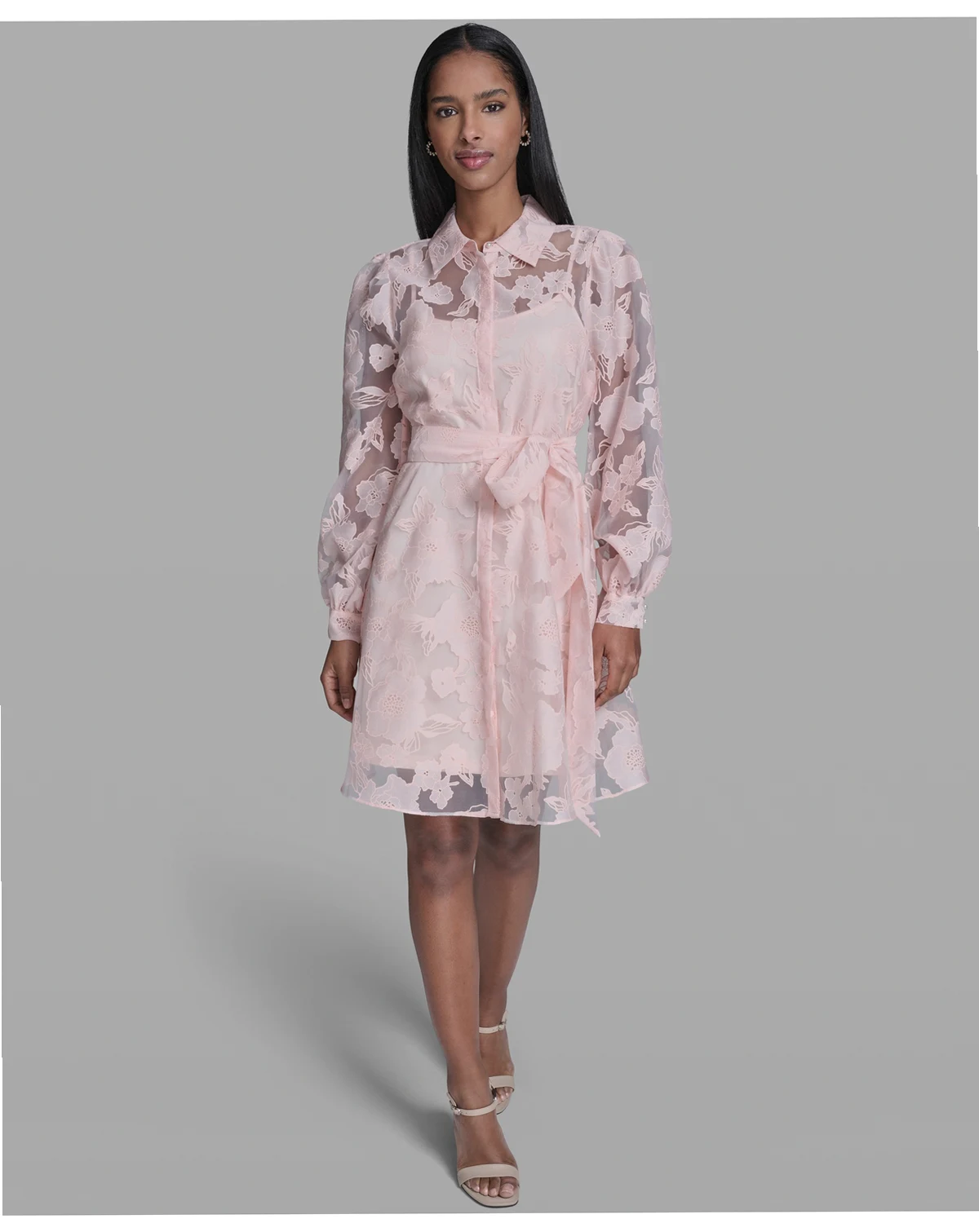 Women's Floral Collared Shirt Dress