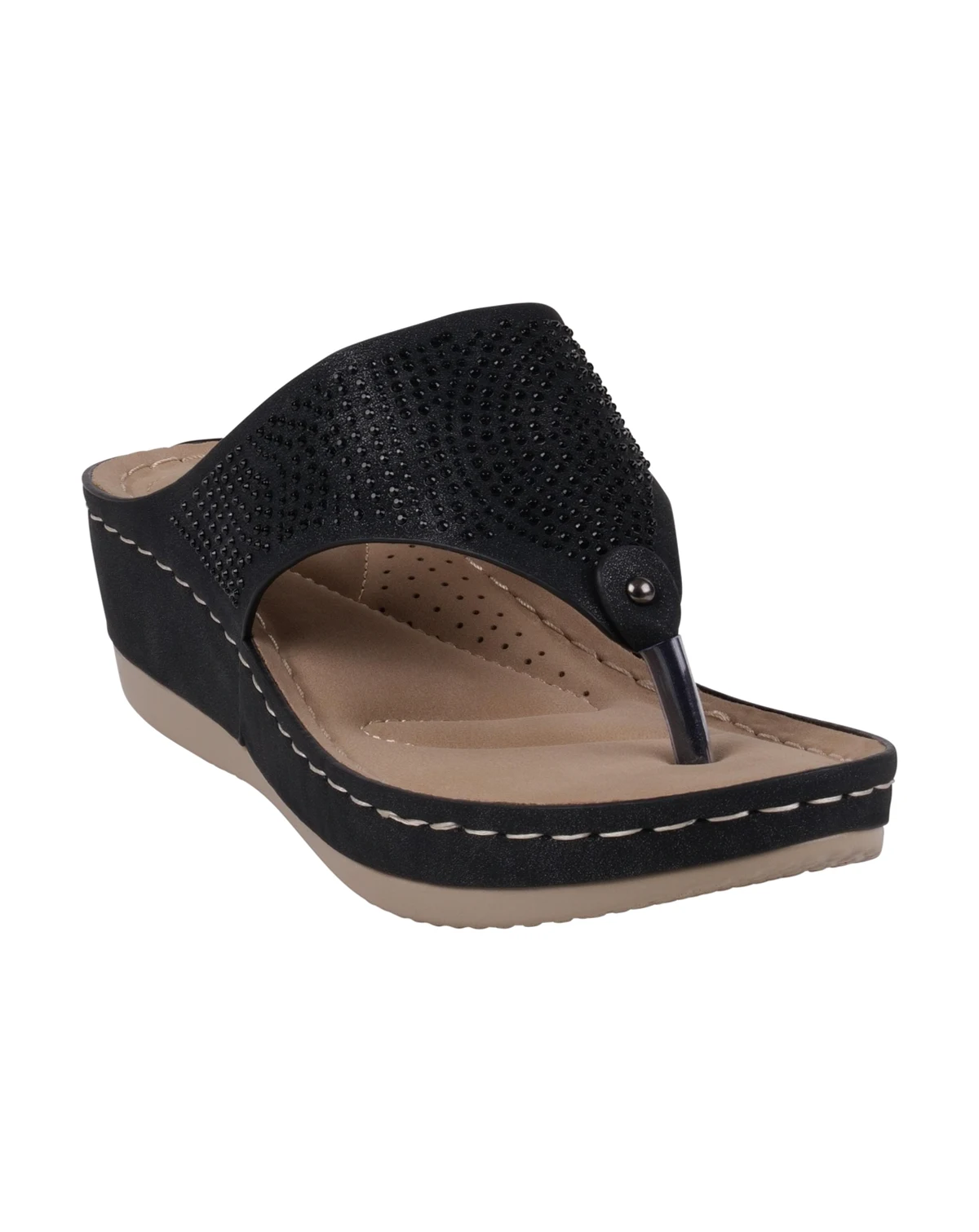Women's Wagner Embellished Thong Wedge Sandals