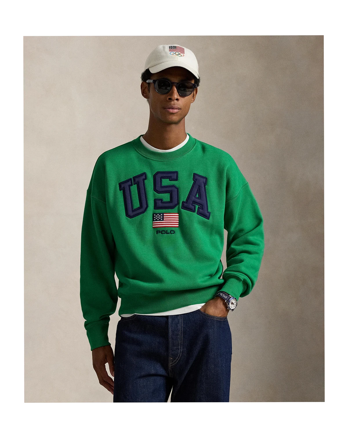 Men's Vintage Fit Flag Fleece Sweatshirt