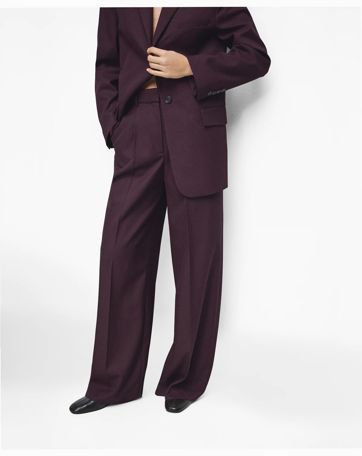 Women's Wide-Leg Suit Pants