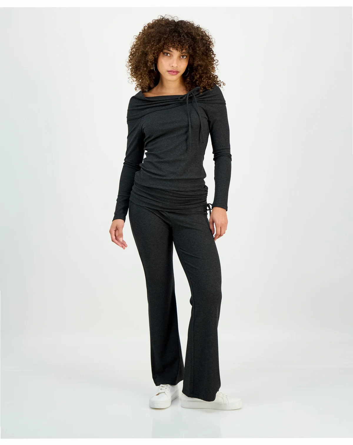 Petite Foldover-Waist Drawstring Wide-Leg Pants, Macy's Exclusive