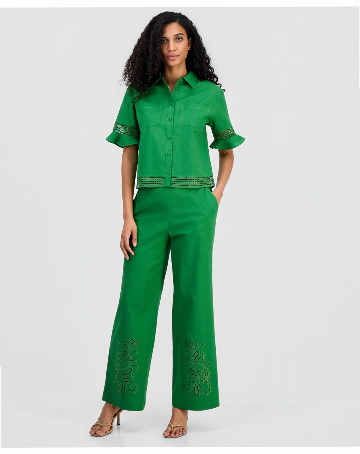 Women's Pull-On Embroidered Pants