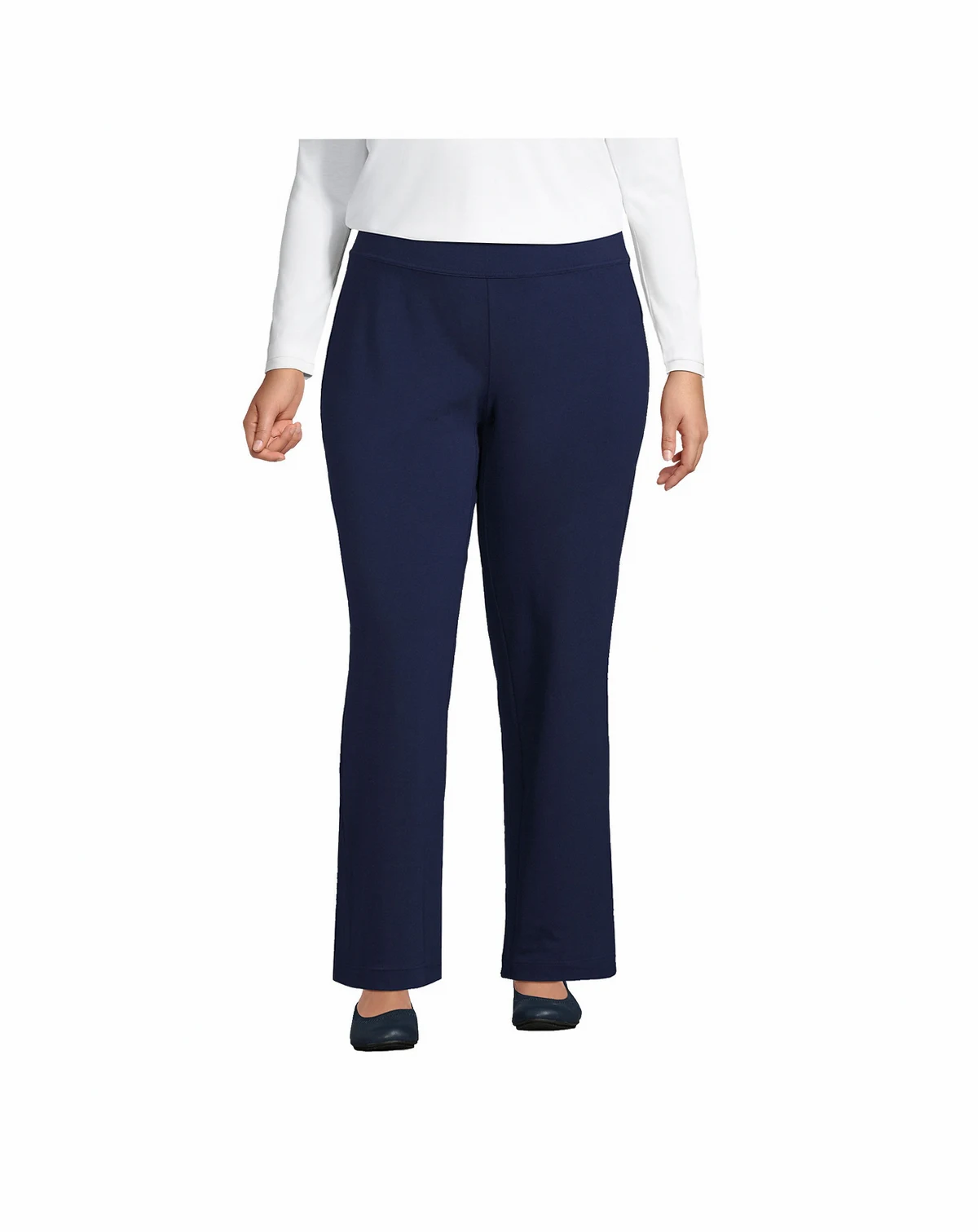 Plus Size Starfish Mid Rise Straight Leg Pants