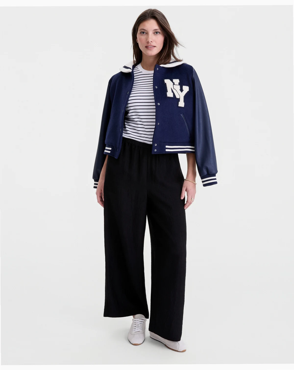 Women's Crinkle Satin Wide-Leg Pull-On Pants, Regular & Short, Macy's Exclusive