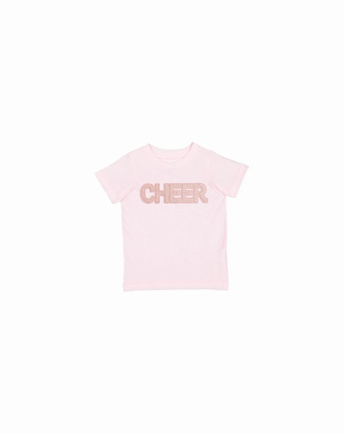 Toddler Girls Cheer Pearl Patch Short Sleeve T-Shirt