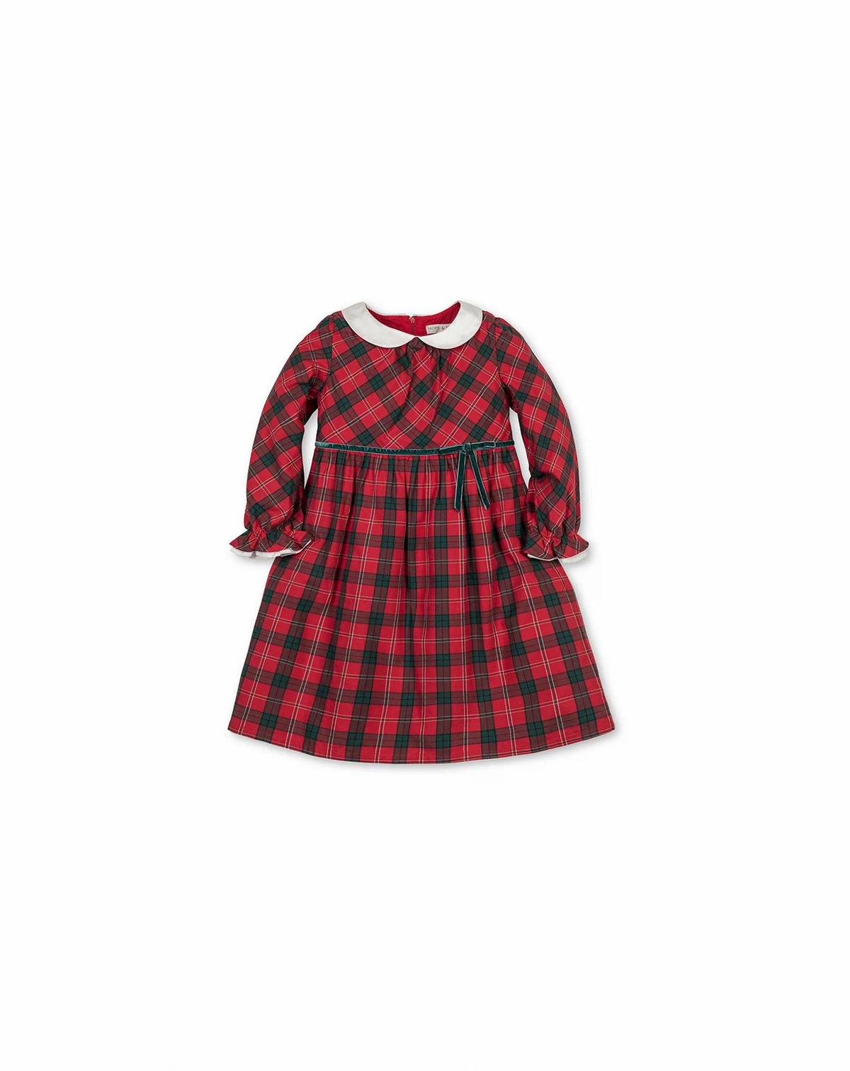 Toddler Girls (2T-5T) Organic Peter Pan Collar Dress with Ruffle Cuffs