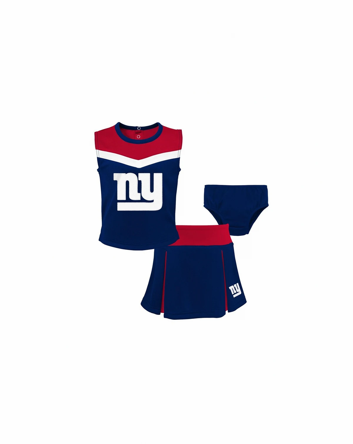 Girls Toddler 2-Piece Royal New York Giants Spirit Cheer Cheerleader Bloomers Set