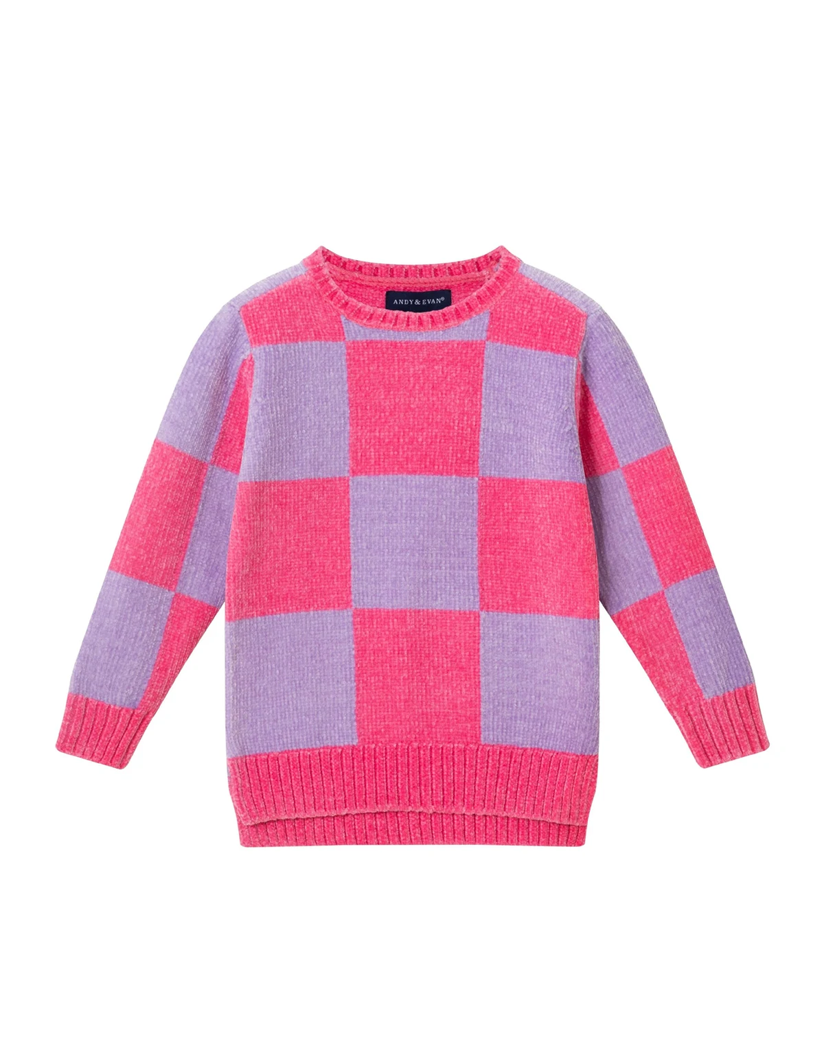 Toddler/Child Girls Pink Checkered Sweater