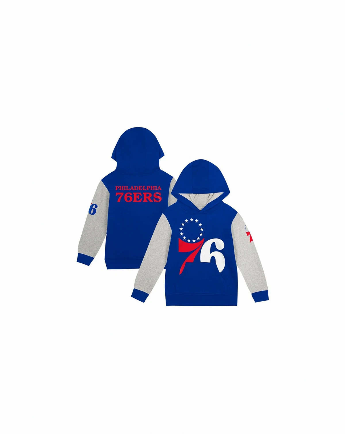 Toddler Royal Philadelphia 76ers Fair Catch Fleece Pullover Hoodie