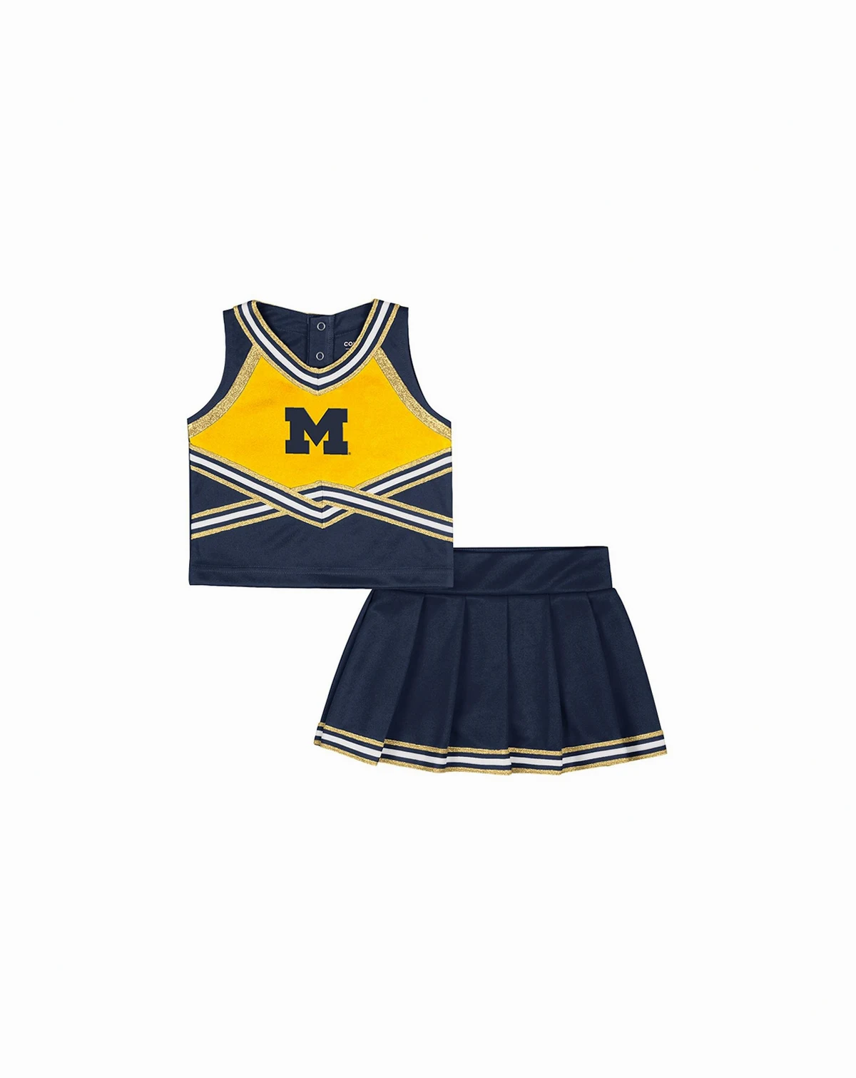 Girls Toddler 2-Piece Navy Michigan Wolverines Lollipop Park Cheer Set