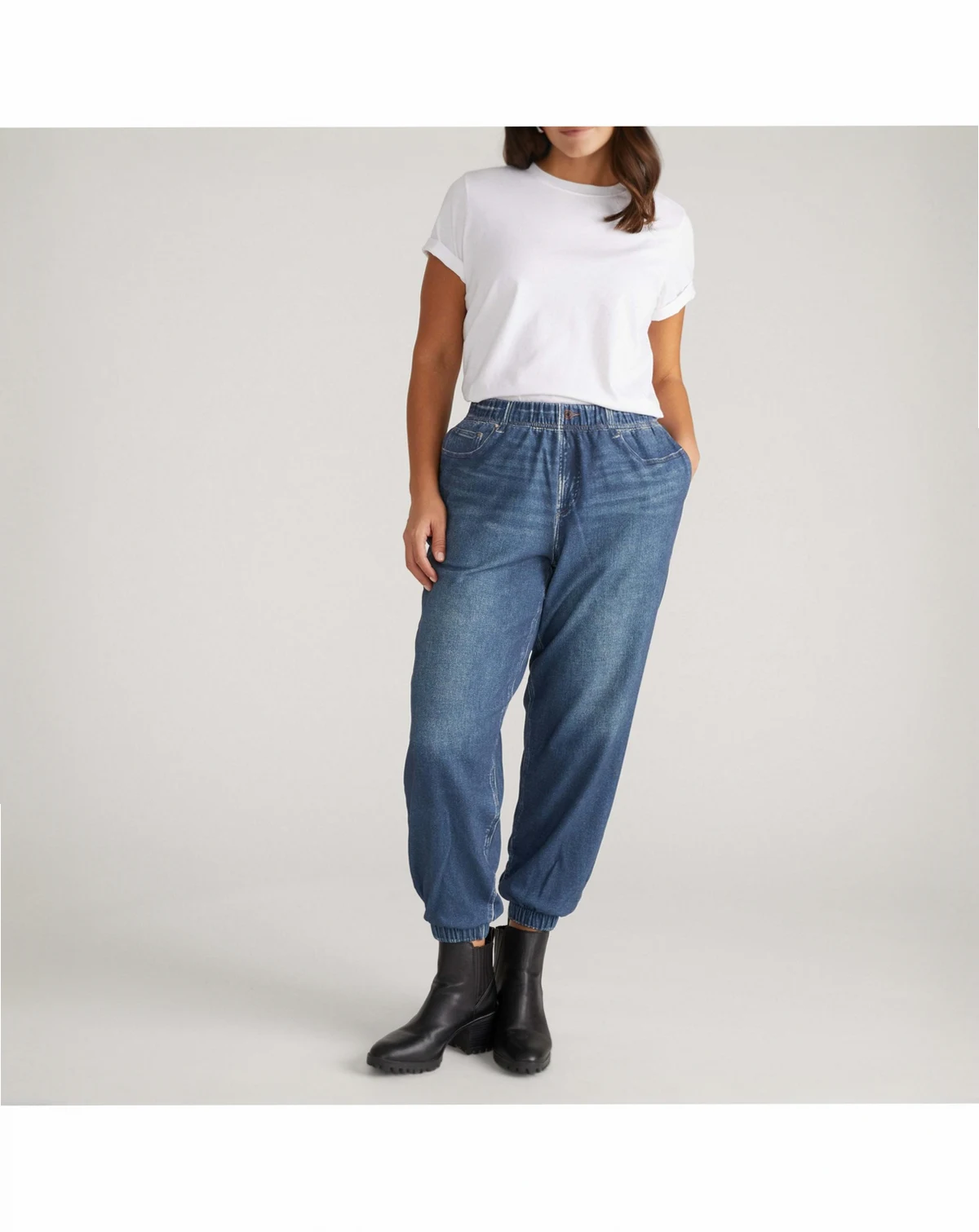 Plus Size Sweatpant Jogger Jeans