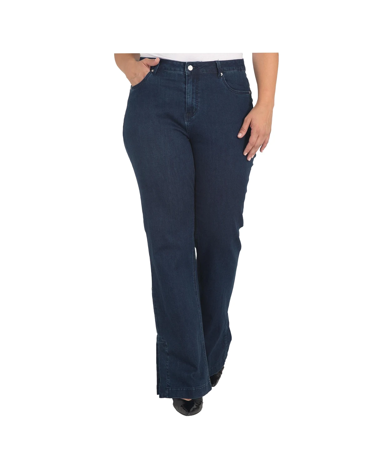 Women's High Waist Split Hem Flared Jeans
