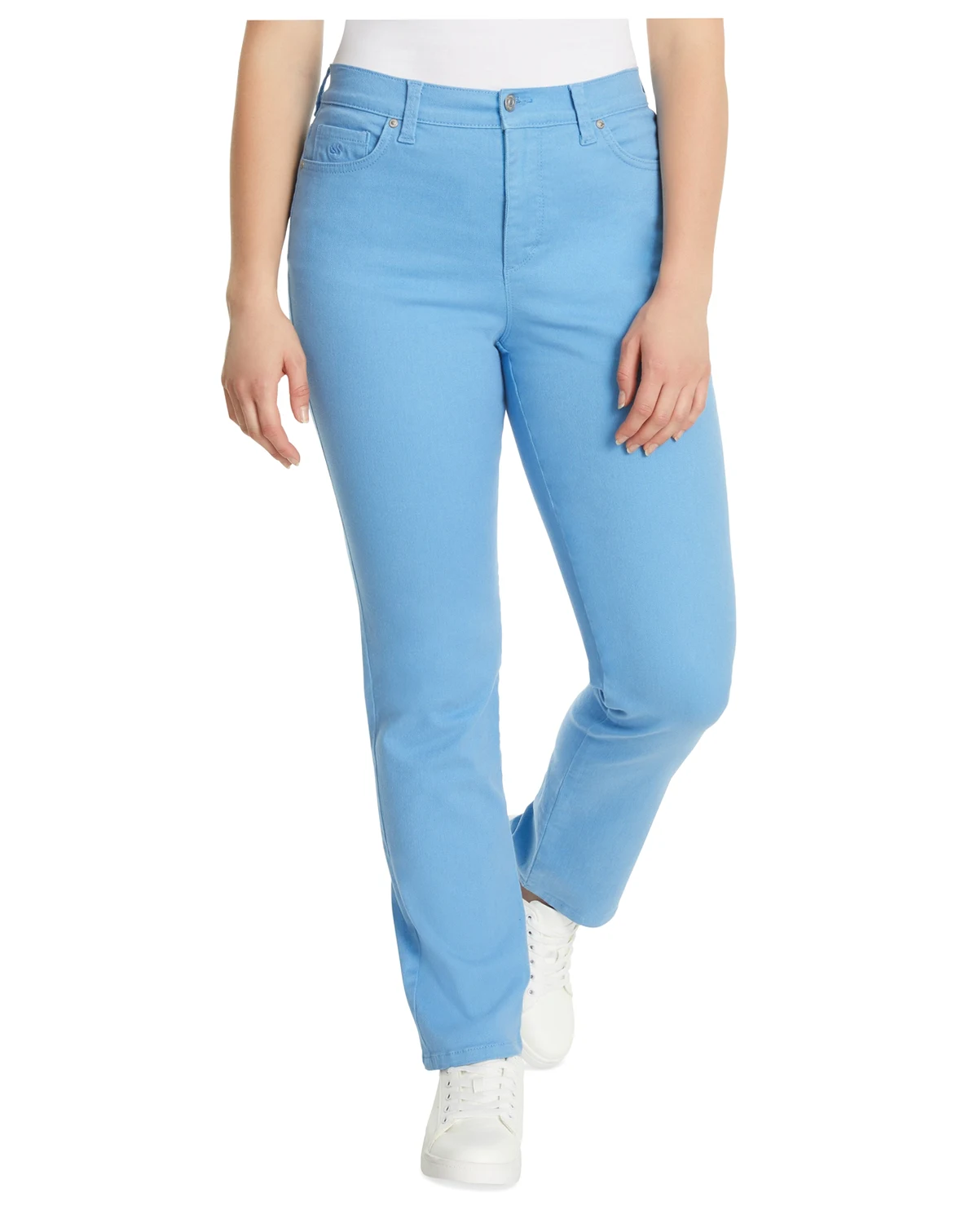 Petite Amanda High Rise Straight Leg Jeans, Short