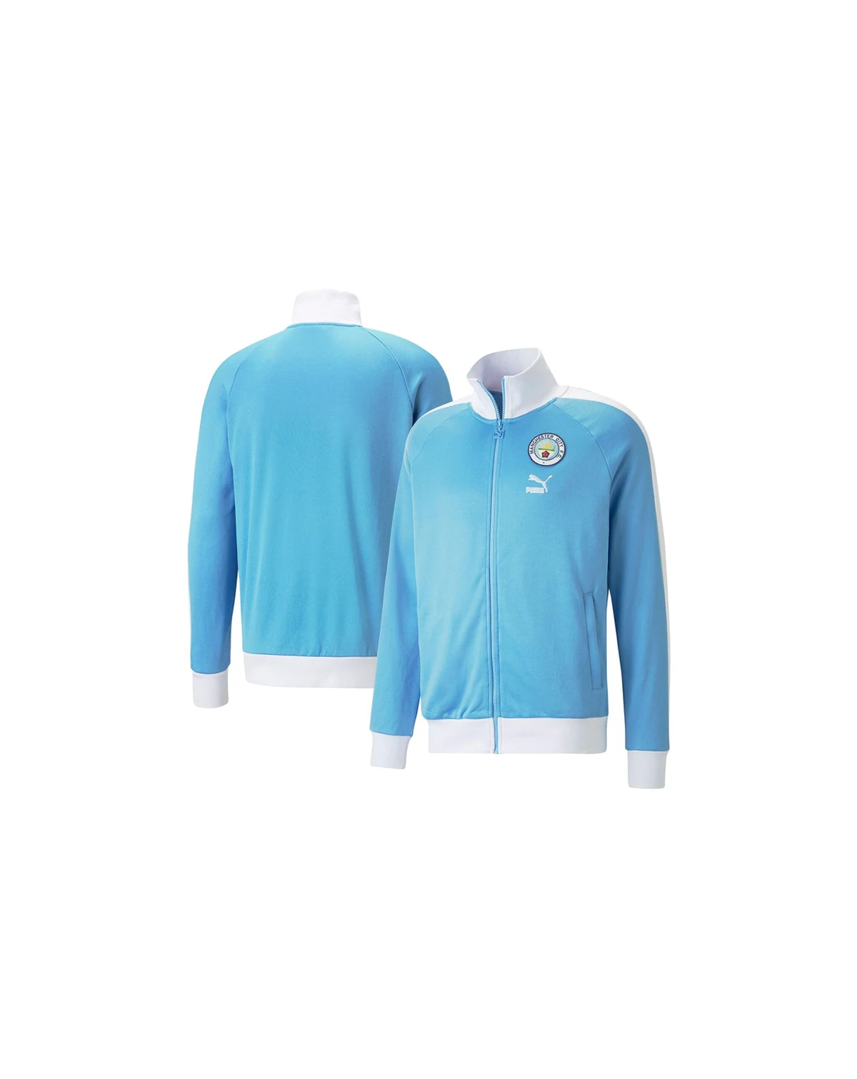 Men's Sky Blue Manchester City ftblHeritage T7 Raglan Full-Zip Track Jacket