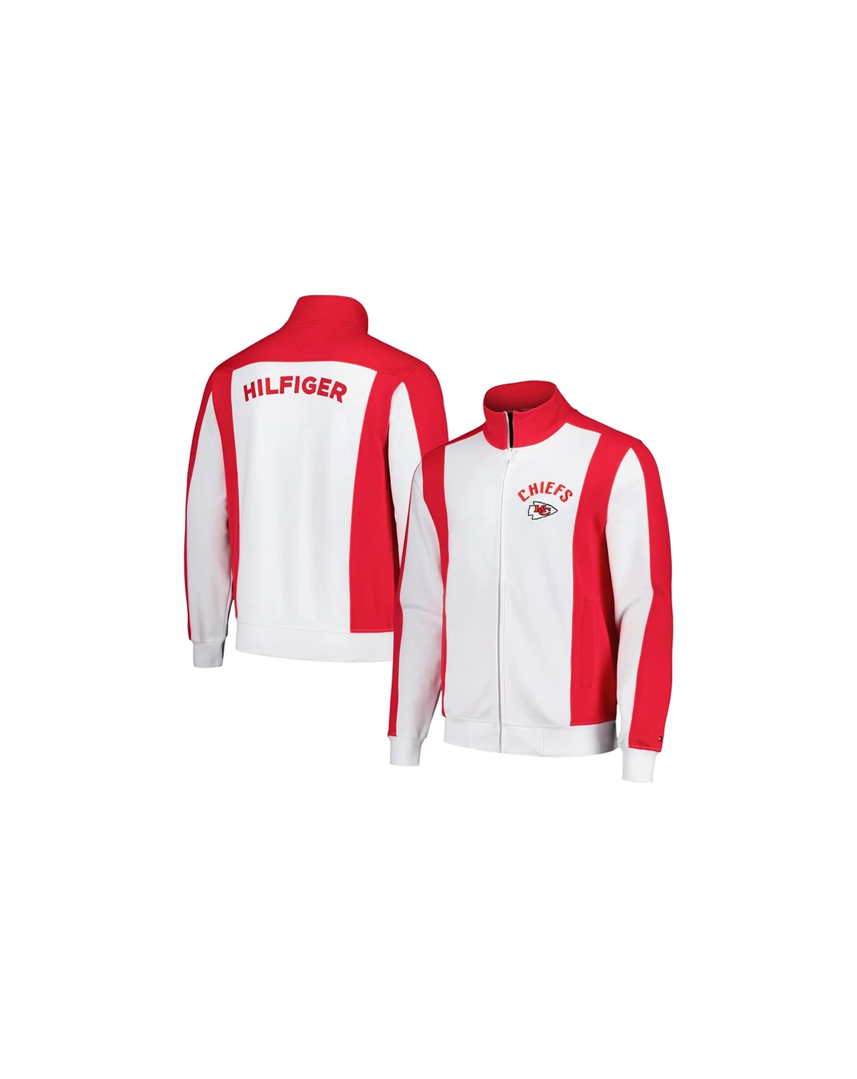 Men's White/Red Kansas City Chiefs Nolan Full-Zip Track Jacket