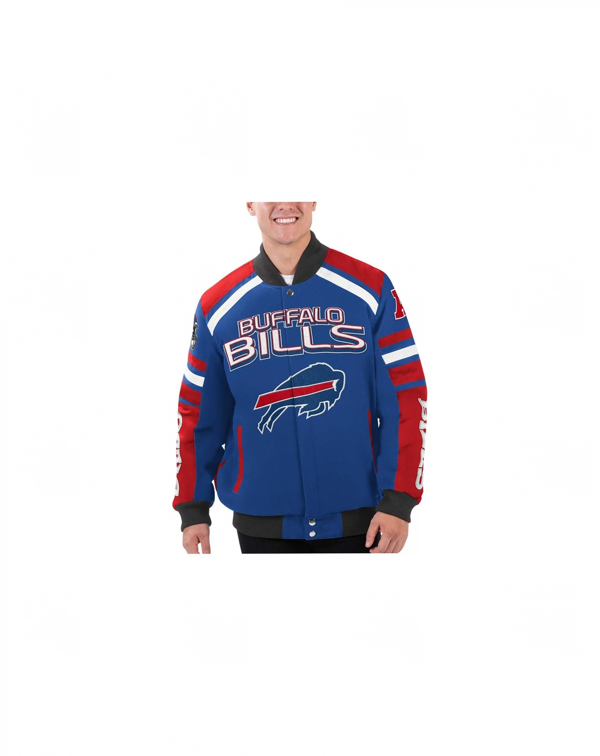 Men's Royal Buffalo Bills Power Forward Racing Full-Snap Jacket