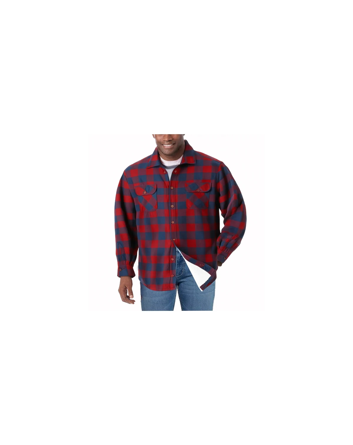 Big & Tall Fleece Sherpa Shirt Jacket