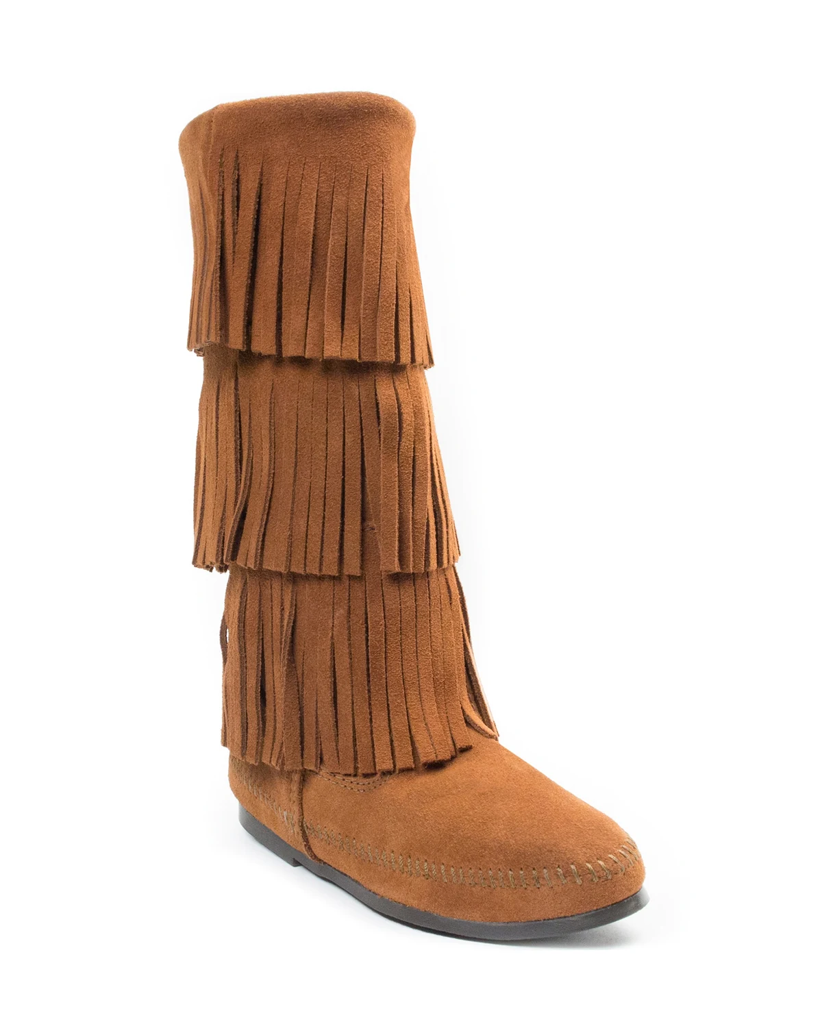 Women's Suede 3-Layer Fringe Boots