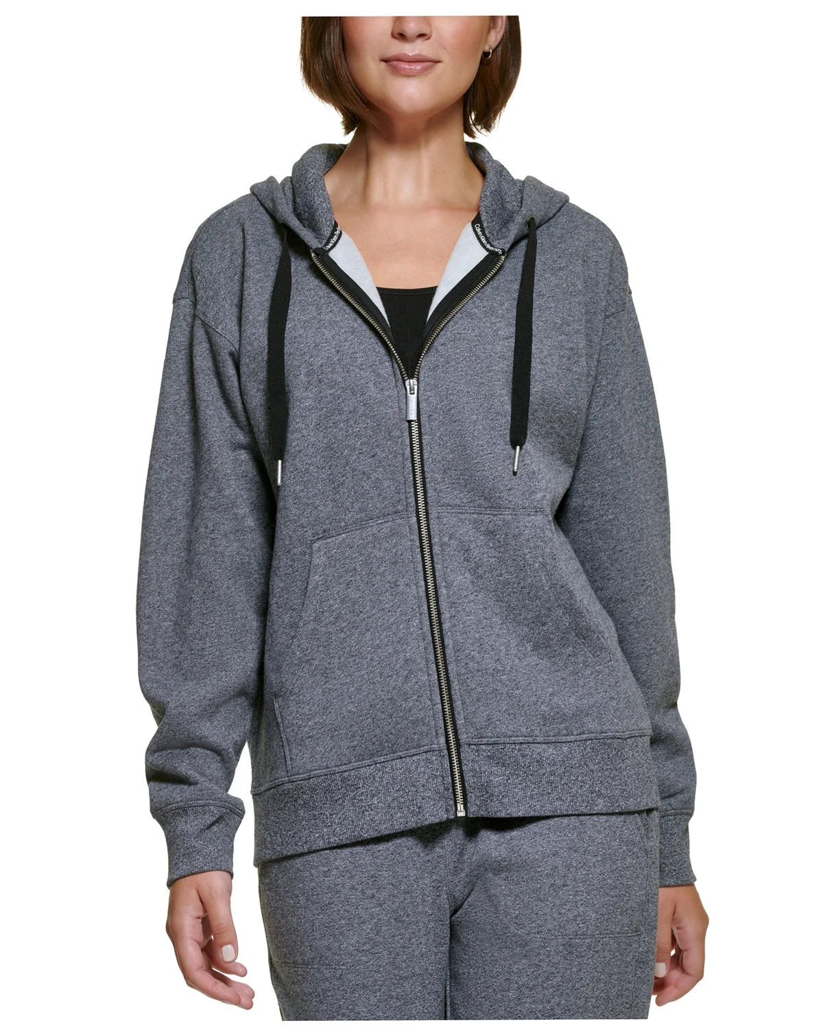 Women's Fleece Long-Sleeve Zip-Front Hoodie