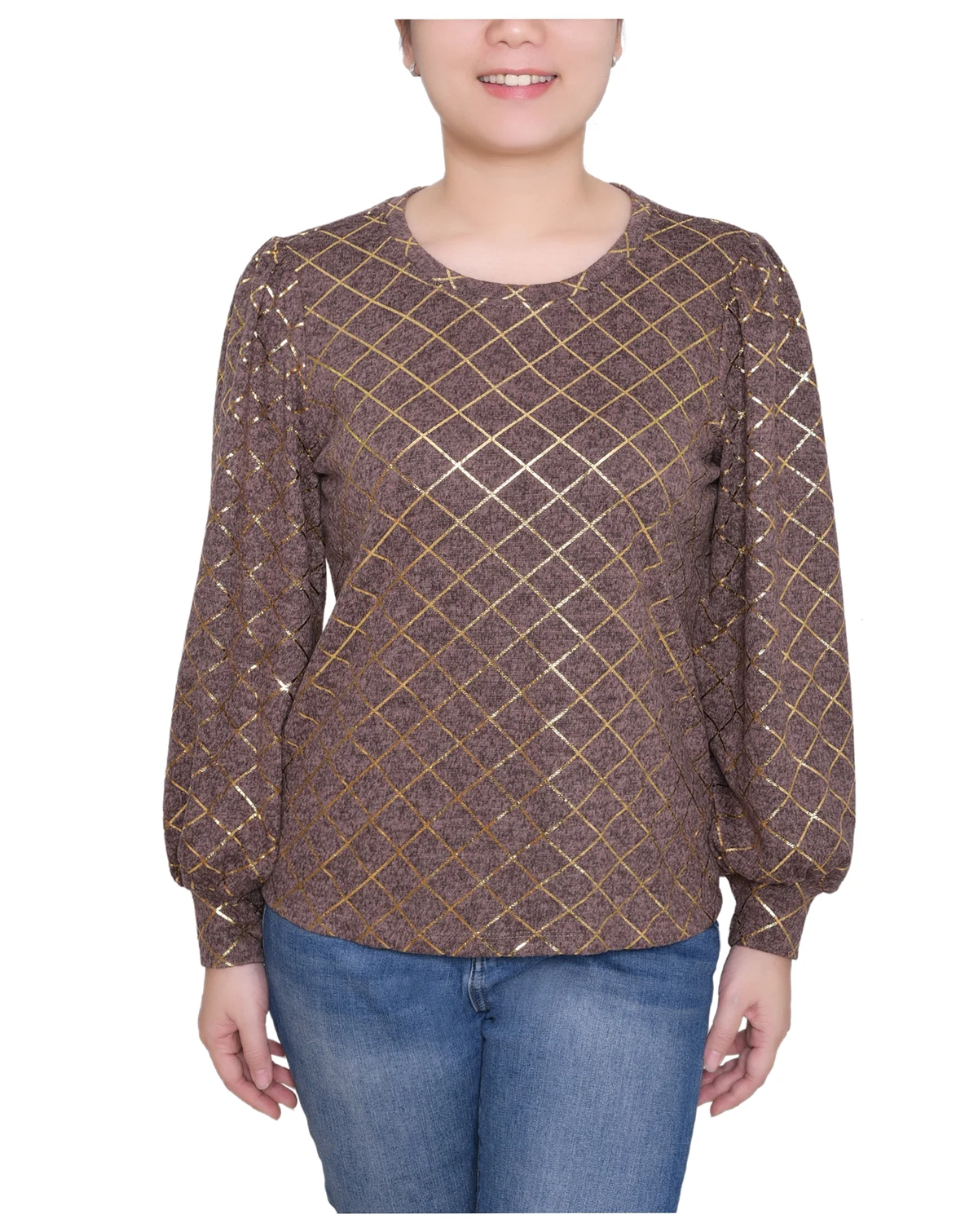 Petite Bishop Sleeve Pullover Top