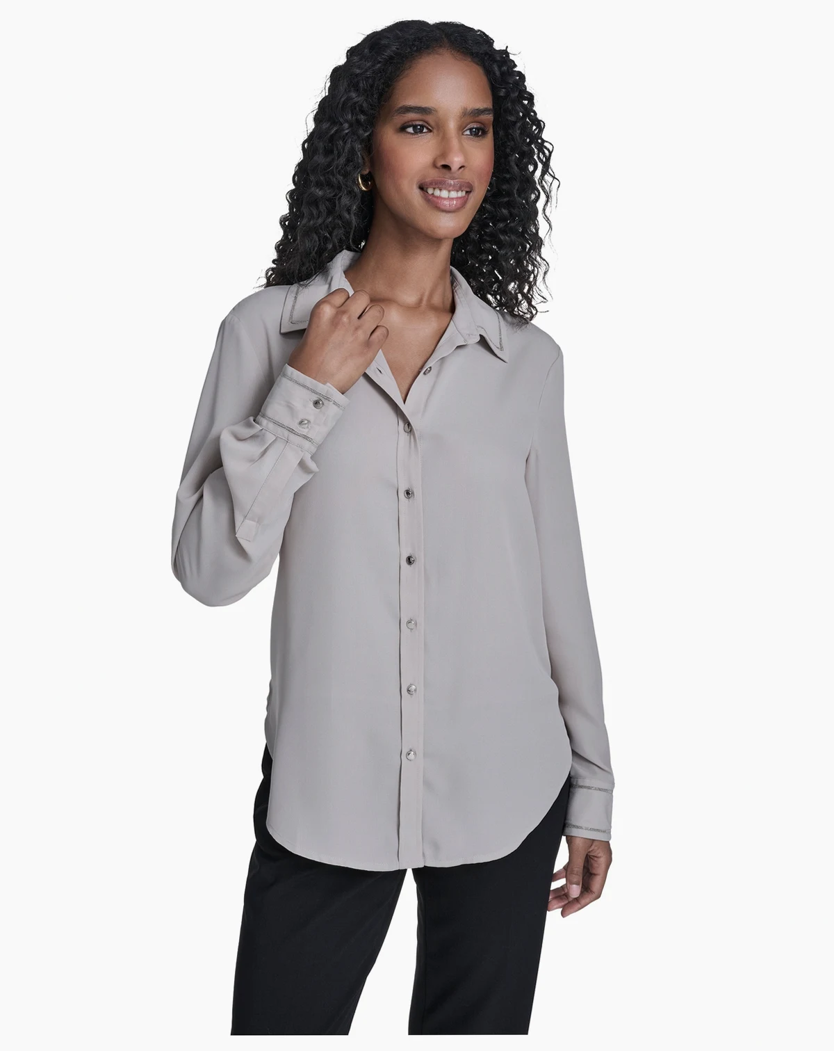 Women's Decorated Button-Down Top