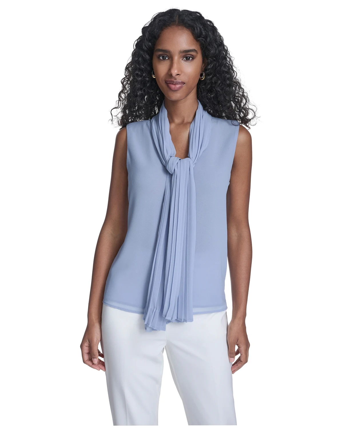 Women's Sleeveless Chiffon V-Neck Top