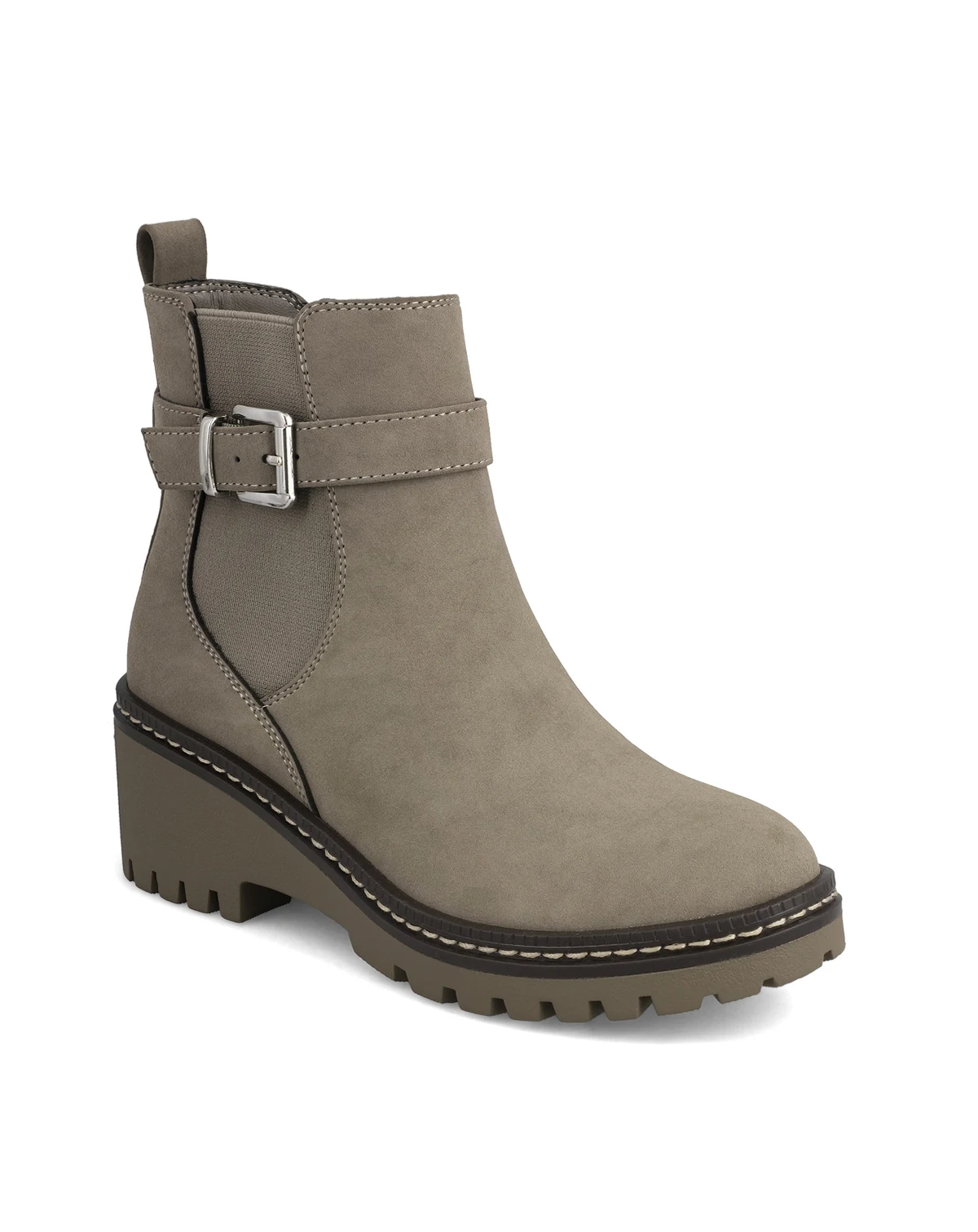 Women's Elis Wedge Heel Buckled Ankle Booties