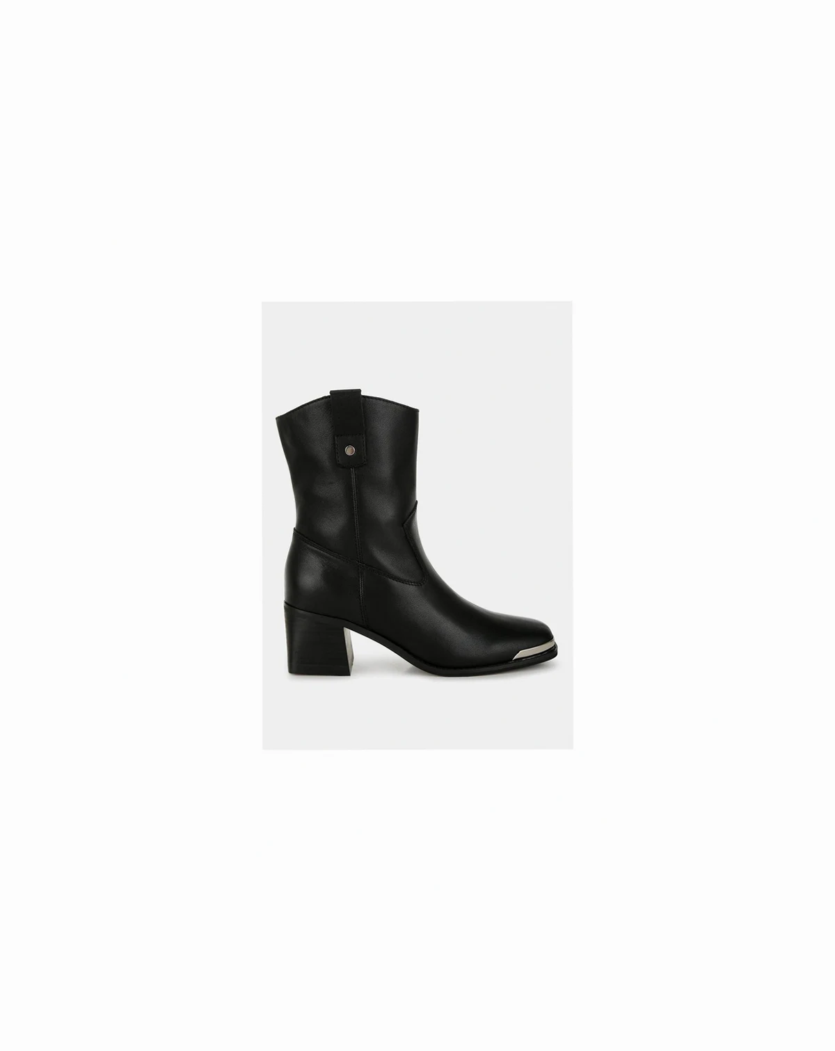 Womens Iliad Genuine Leather Metallic Accent Ankle Boots