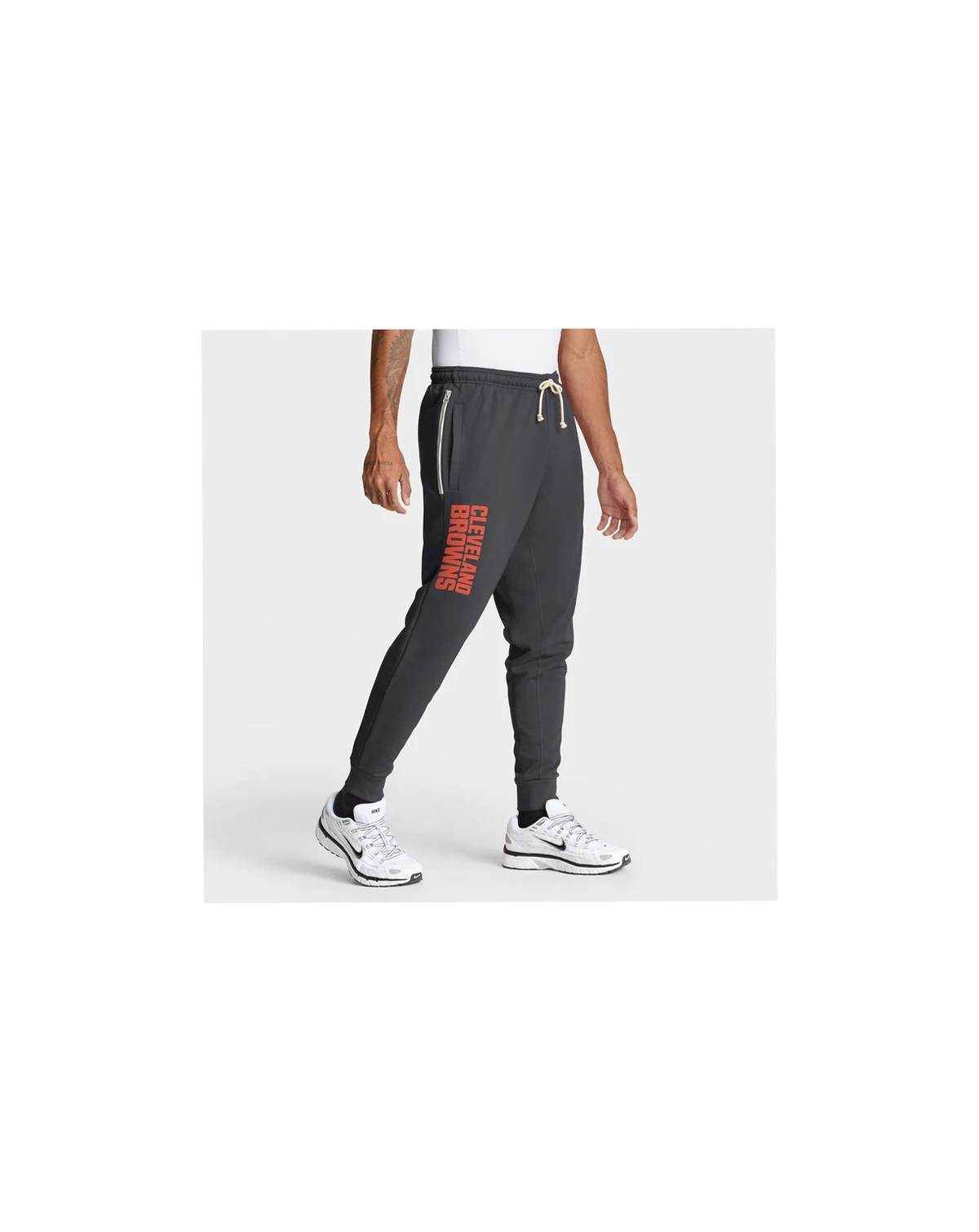 Men's Anthracite Cleveland Browns Sideline Ground Game Performance Taper Pants