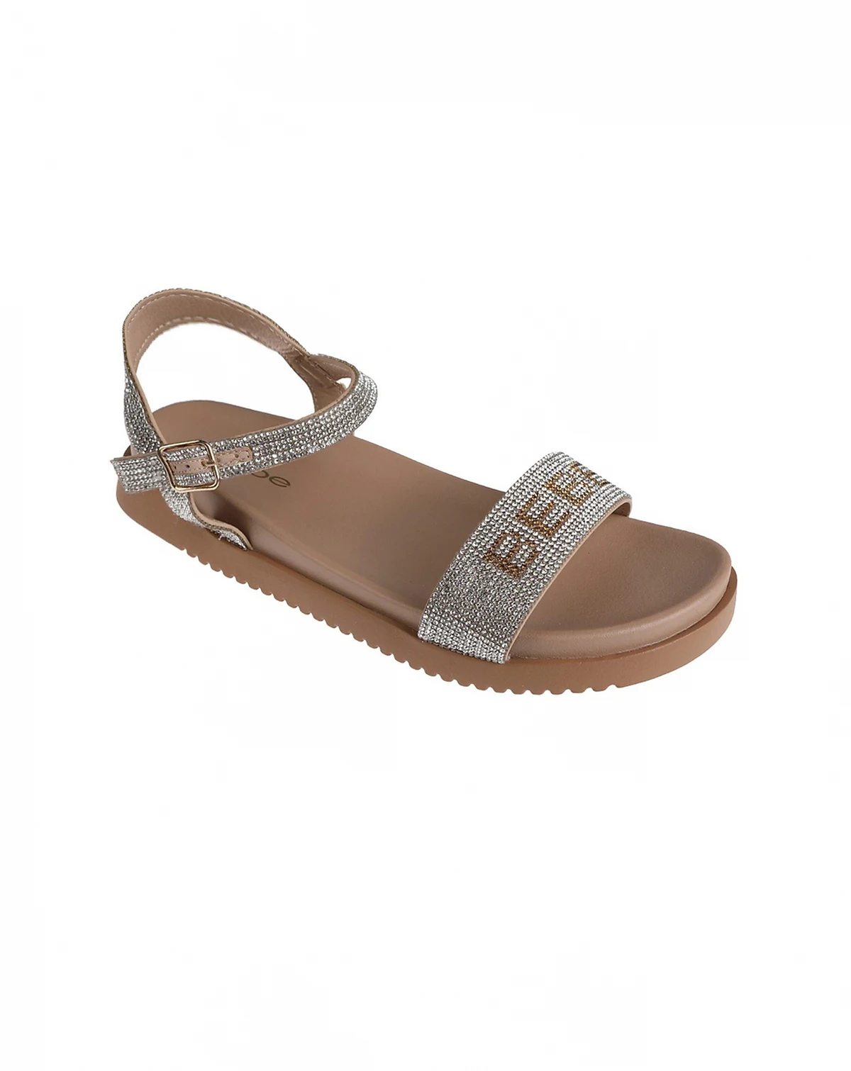 Women's Sandal with Rhinestone Embellished Upper - Elegant and Comfortable