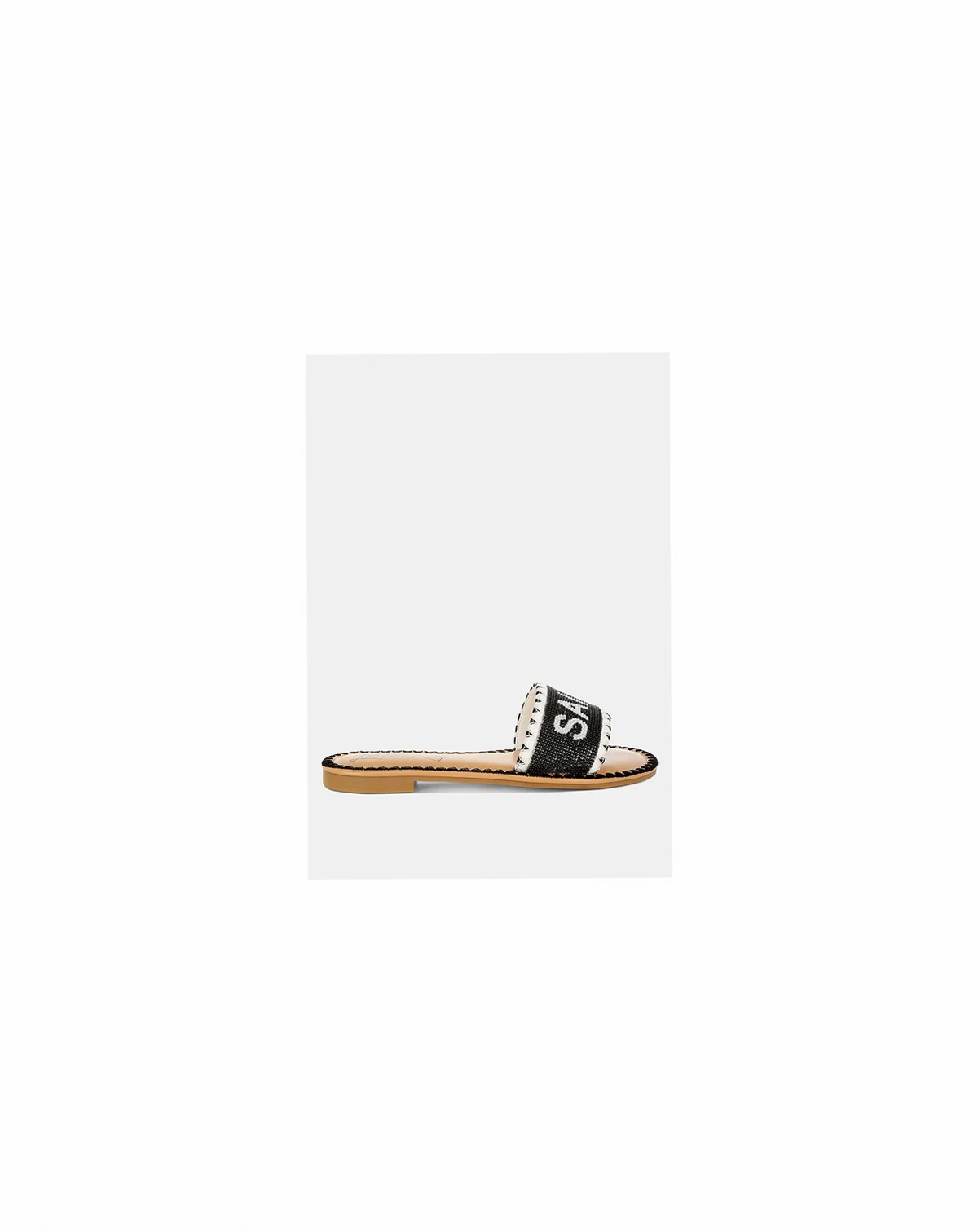 Womens Beaded Saint Tropez Flat Slip Ons