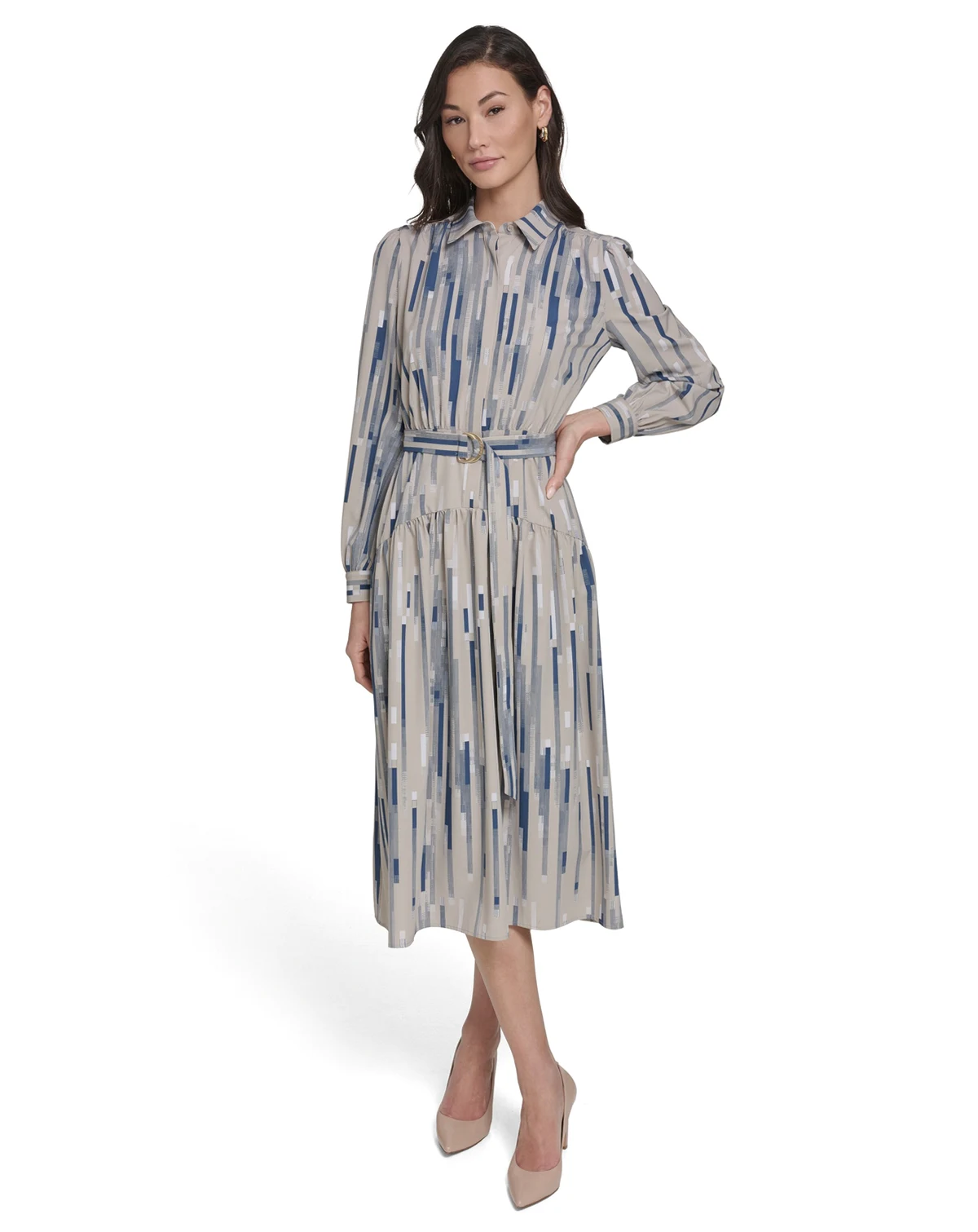 Women's Balloon-Sleeve Printed Dress