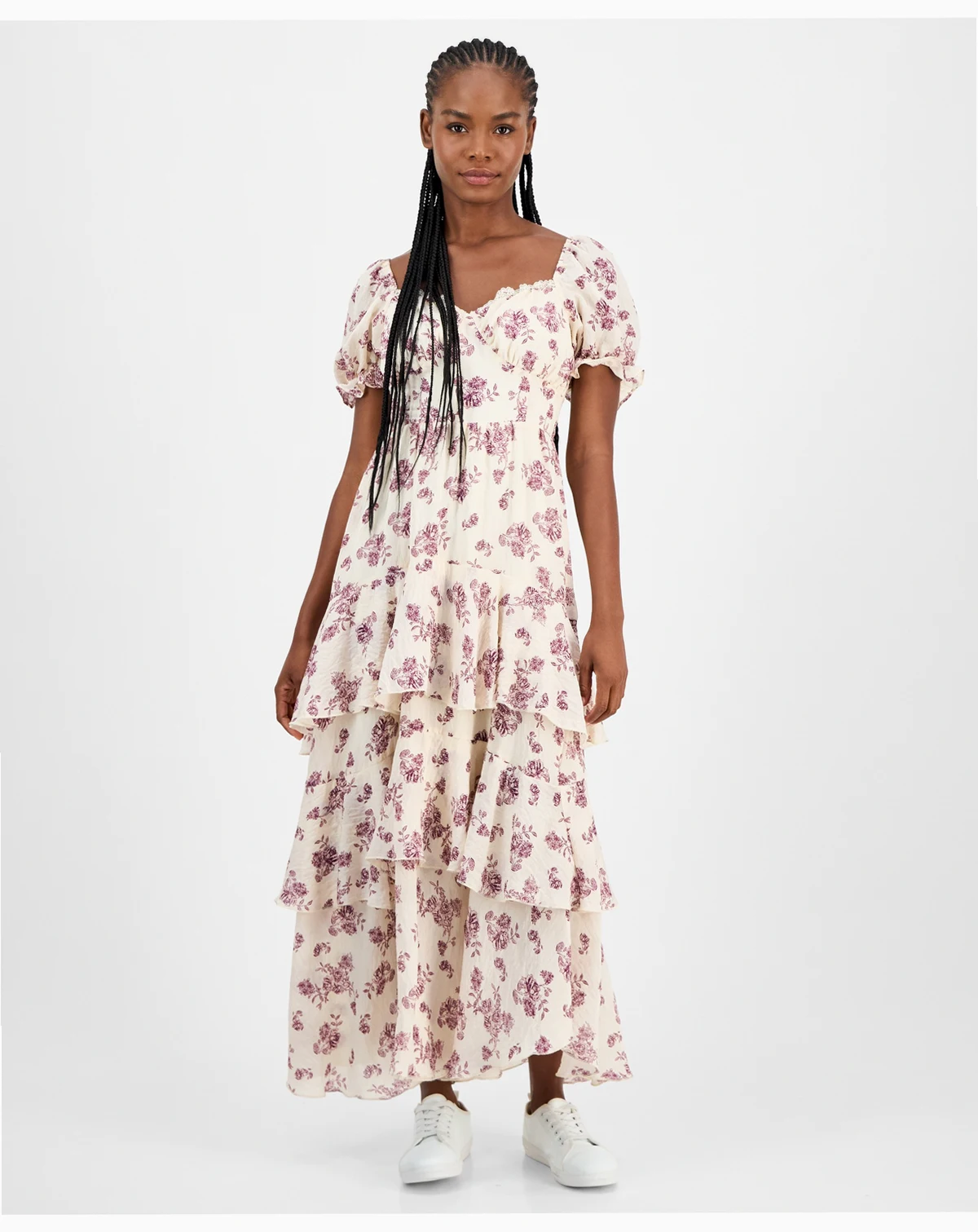 Women's Lace-Trim Babydoll Maxi Dress, Macy's Exclusive