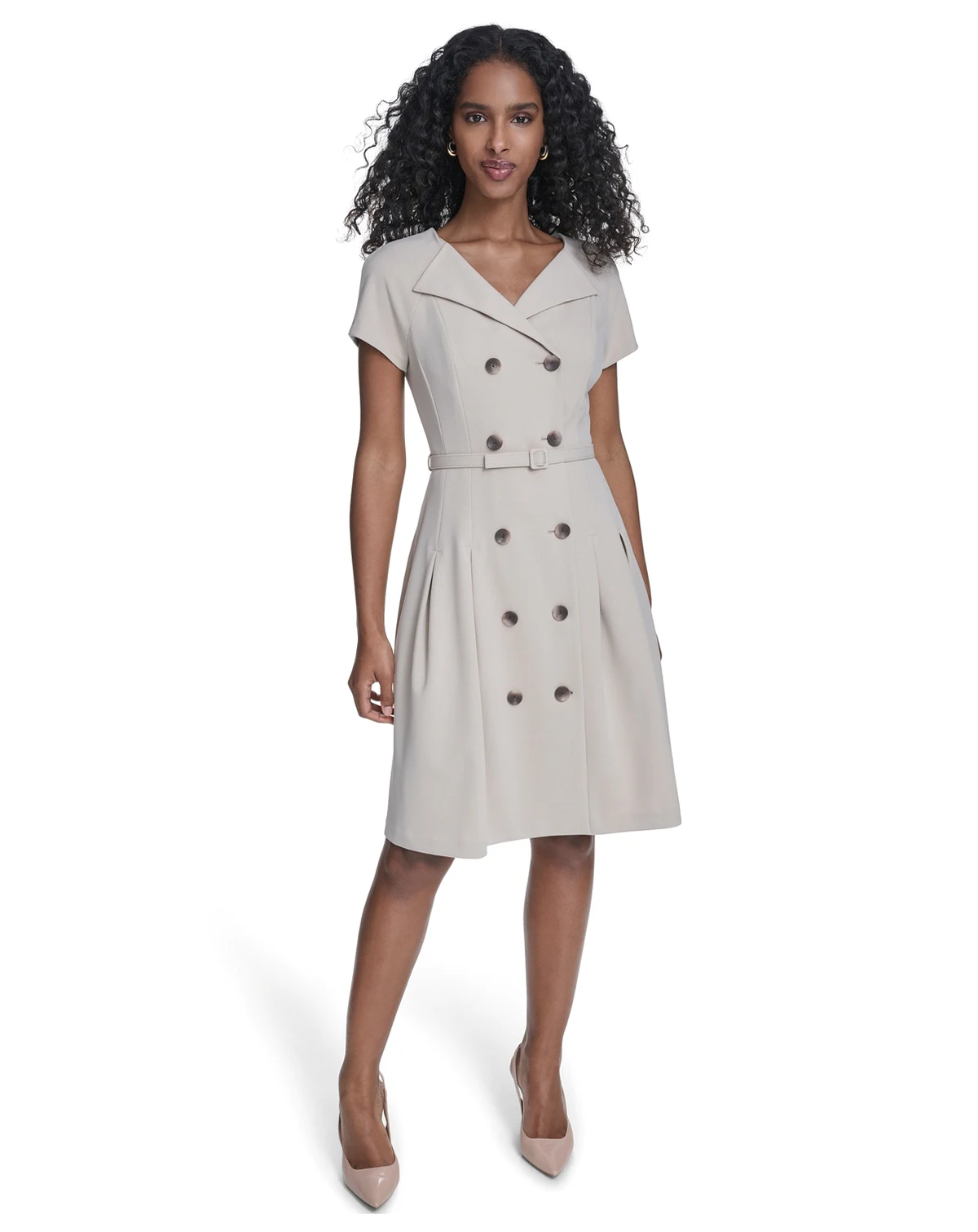 Women's Crepe V-Neck Blazer Dress