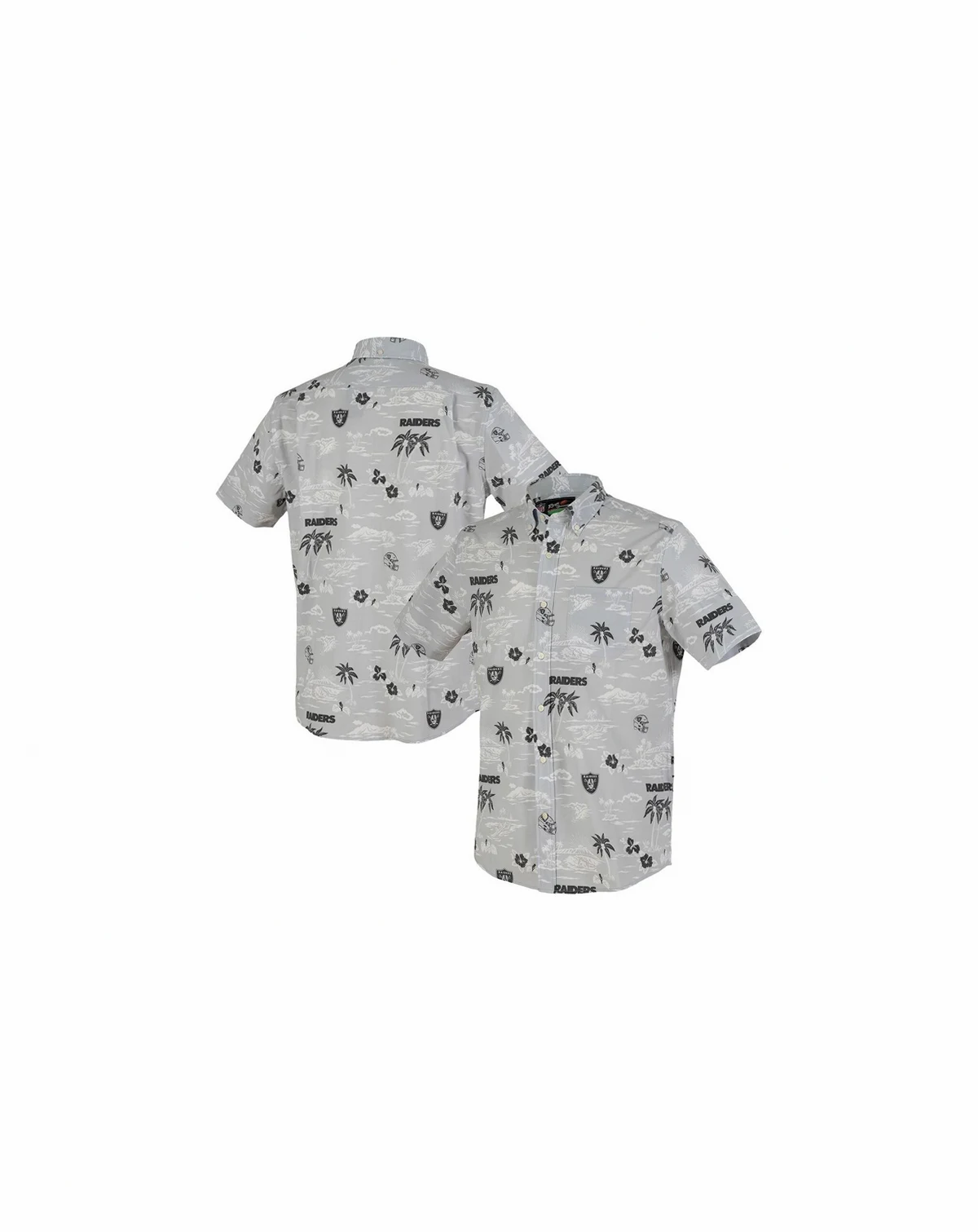 Men's Silver Las Vegas Raiders Kekai Performance Button-Down Shirt