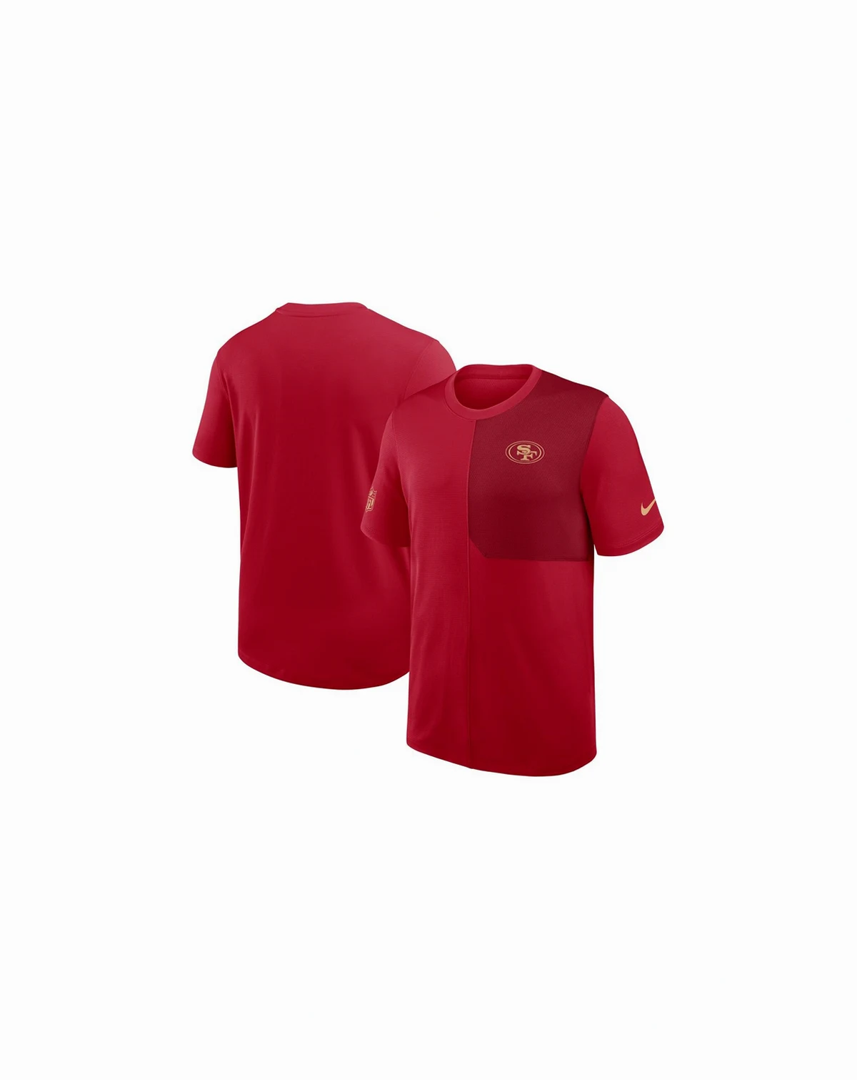 Men's Scarlet San Francisco 49ers Sideline UV Performance Coach Shirt