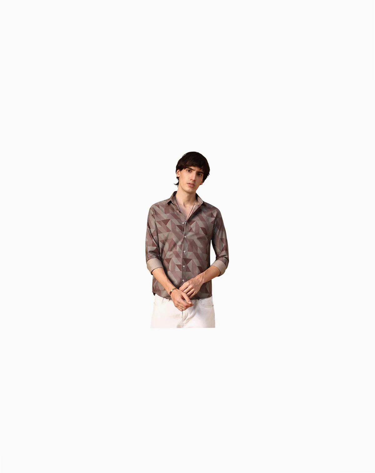 Men's Geometric Seersucker Shirt