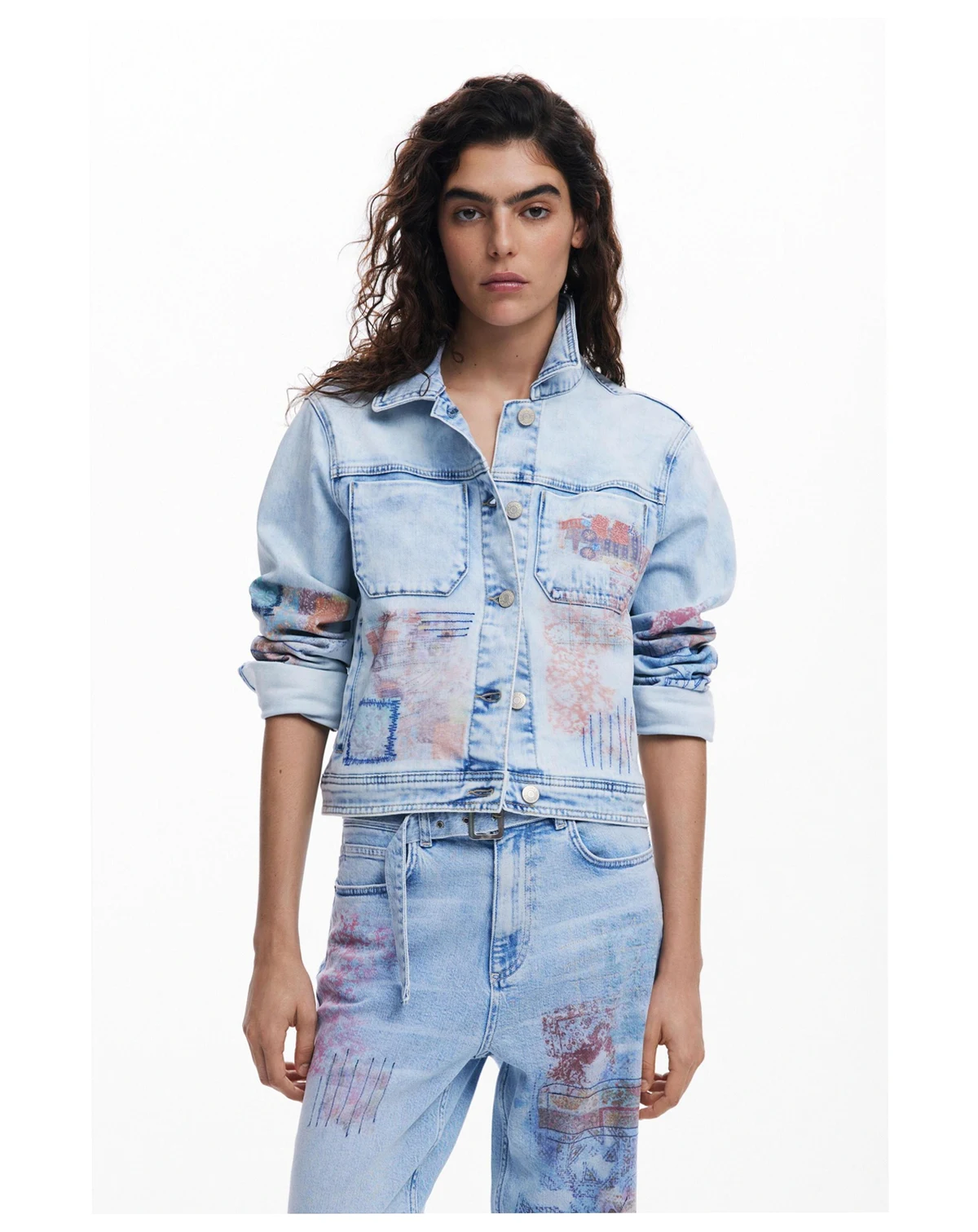 Women's Denim jacket with patches