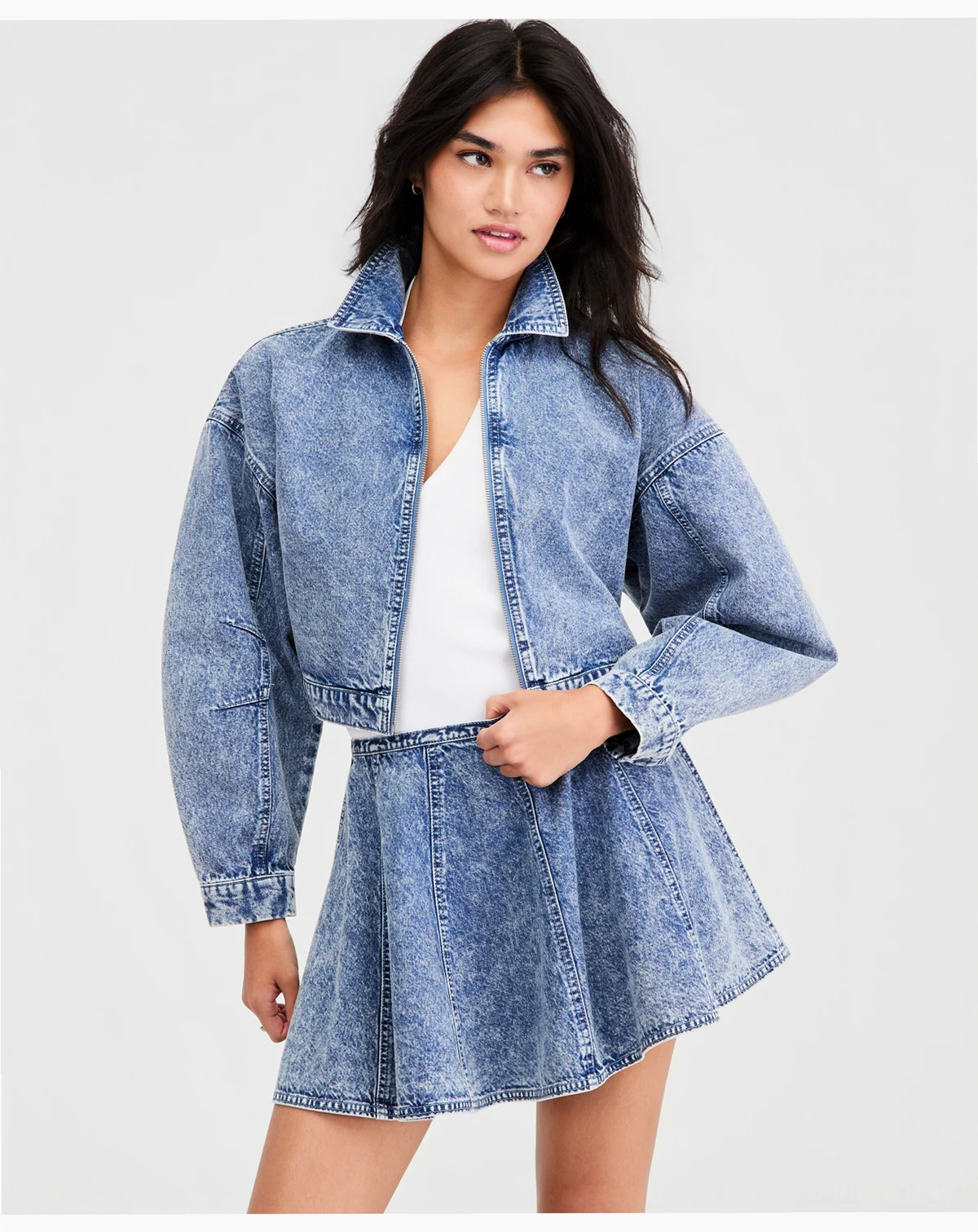 Women's Cropped Denim Jacket, Macy's Exclusive
