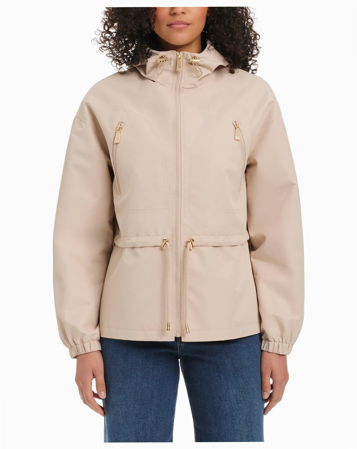 Women's Magic Print Cropped Anorak With Attached Hood