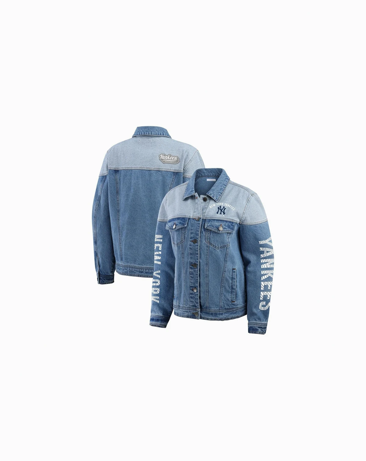 Women's New York Yankees Full-Button Denim Jacket