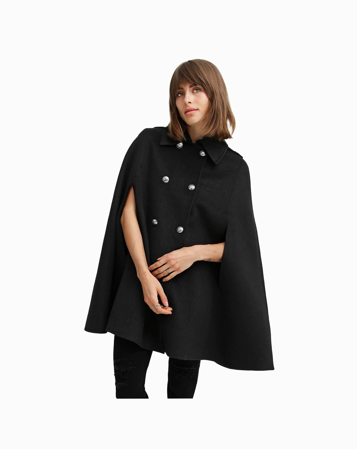 On My Mind Wool Blend Cape
