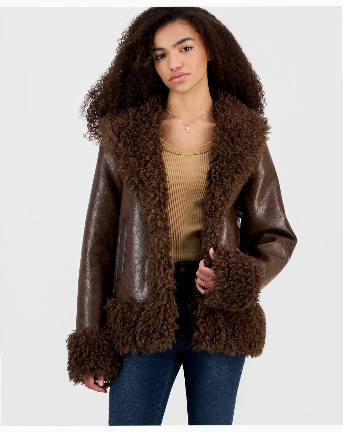 Women's Penny Lane Faux Fur Trim Jacket