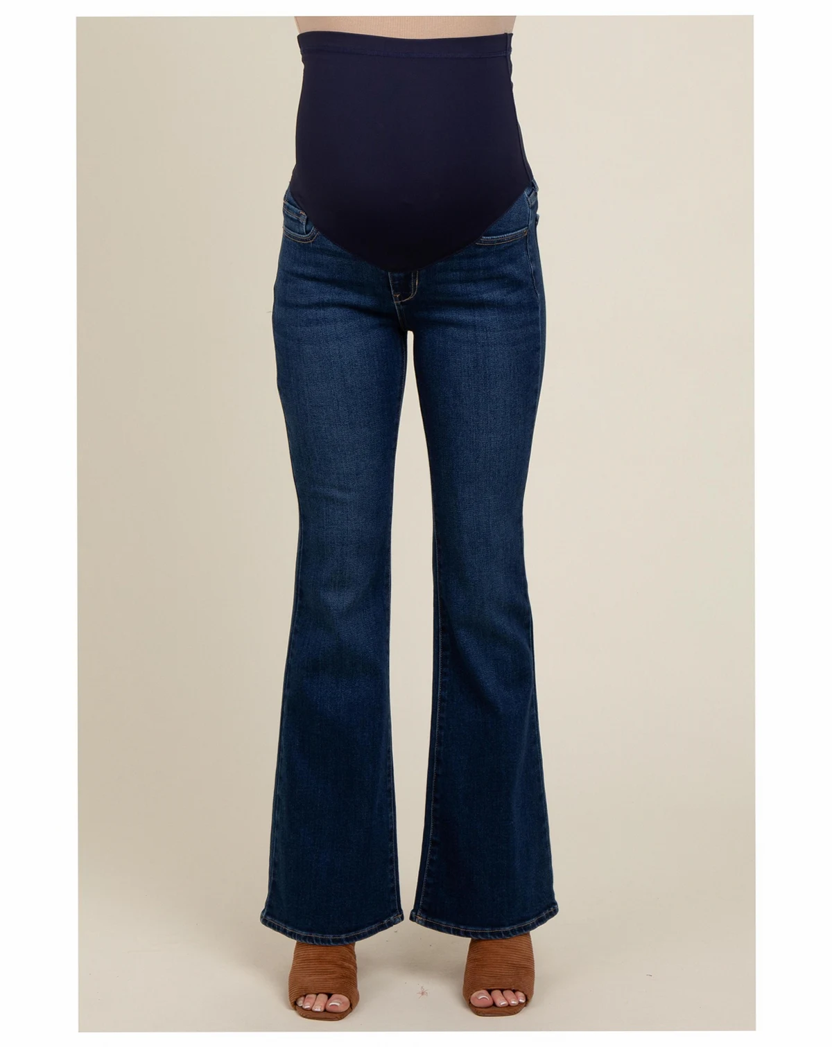 Maternity Navy Blue Flare Leg Jeans