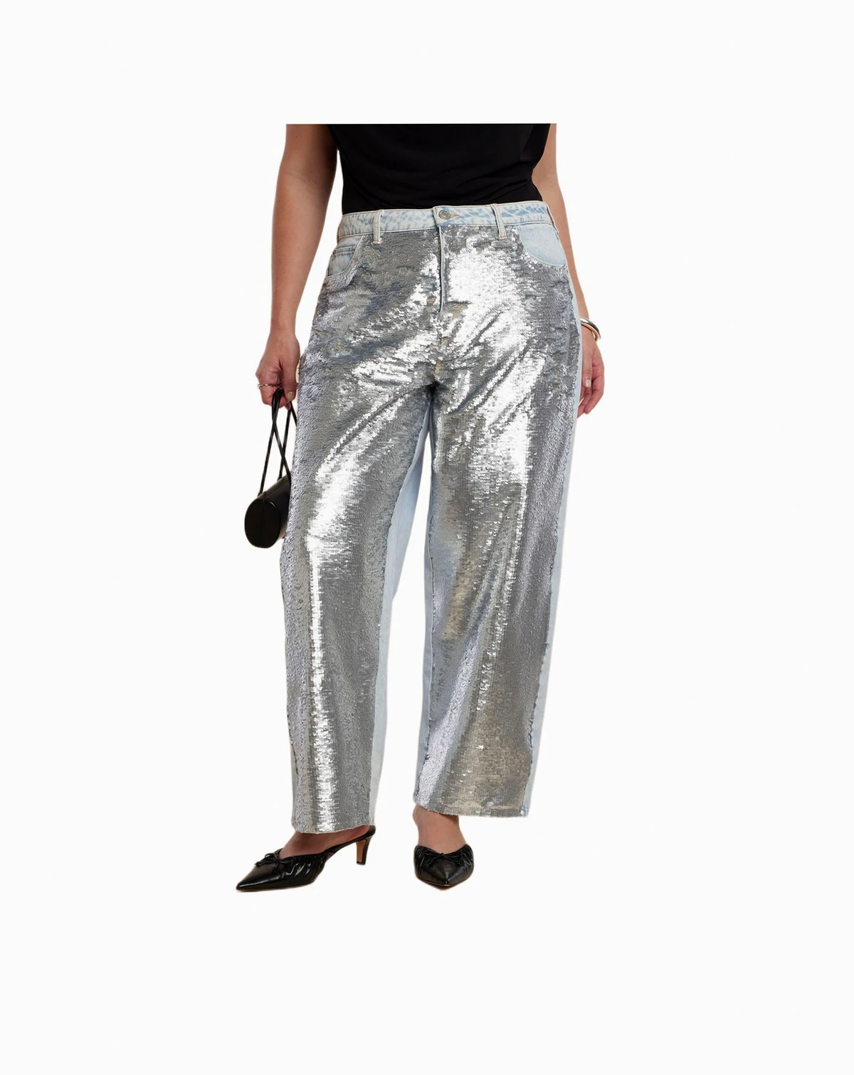 Women's Plus Size Sequin Front Jean