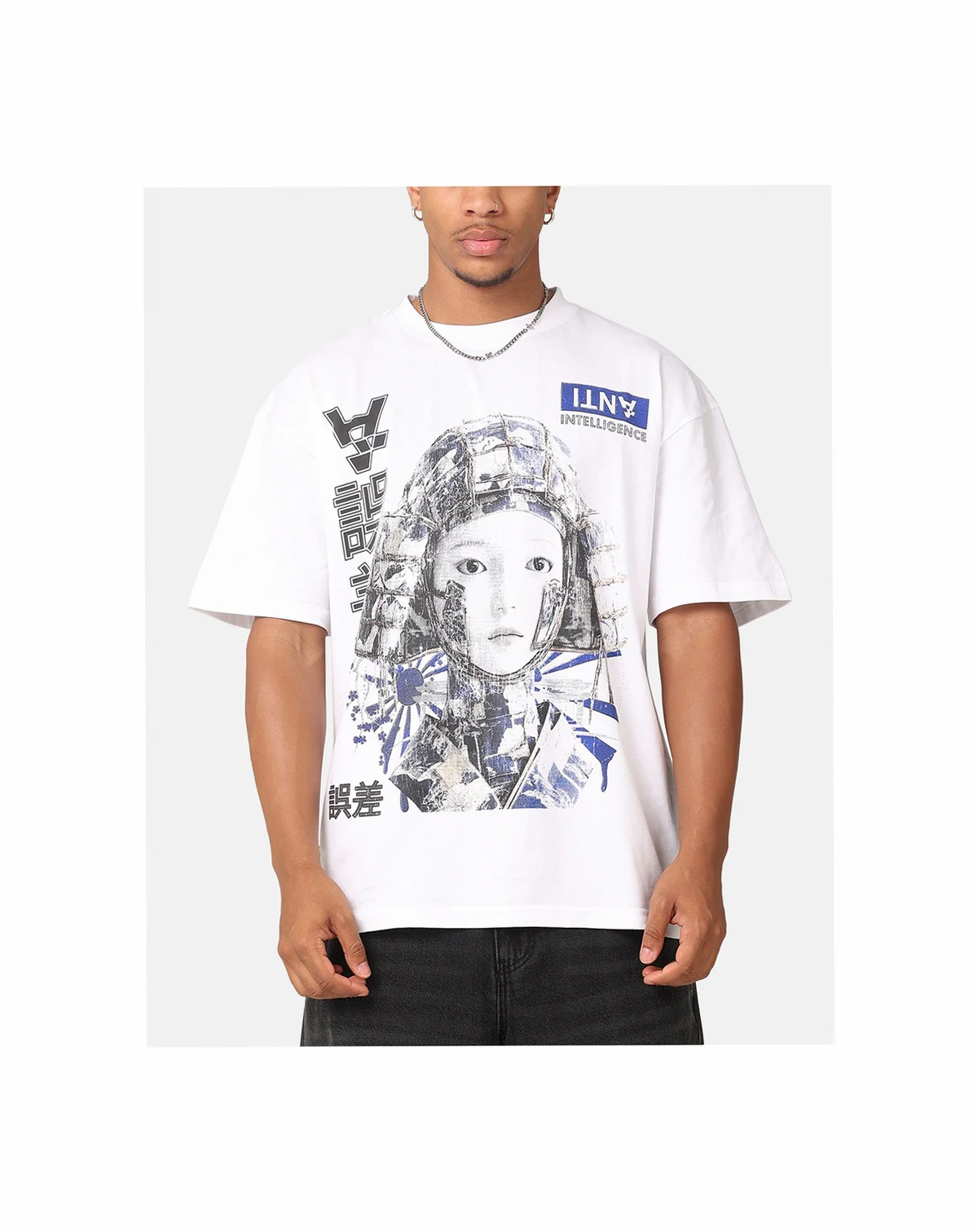 Men's Anti Intelligence Drop Tee - White S