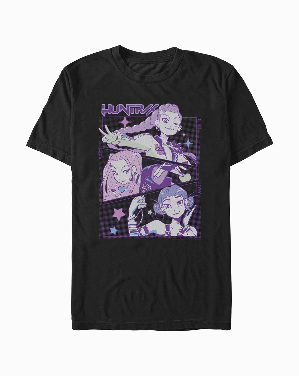 Men's K-Pop Demon Hunters Huntrix Group Panels T-Shirt